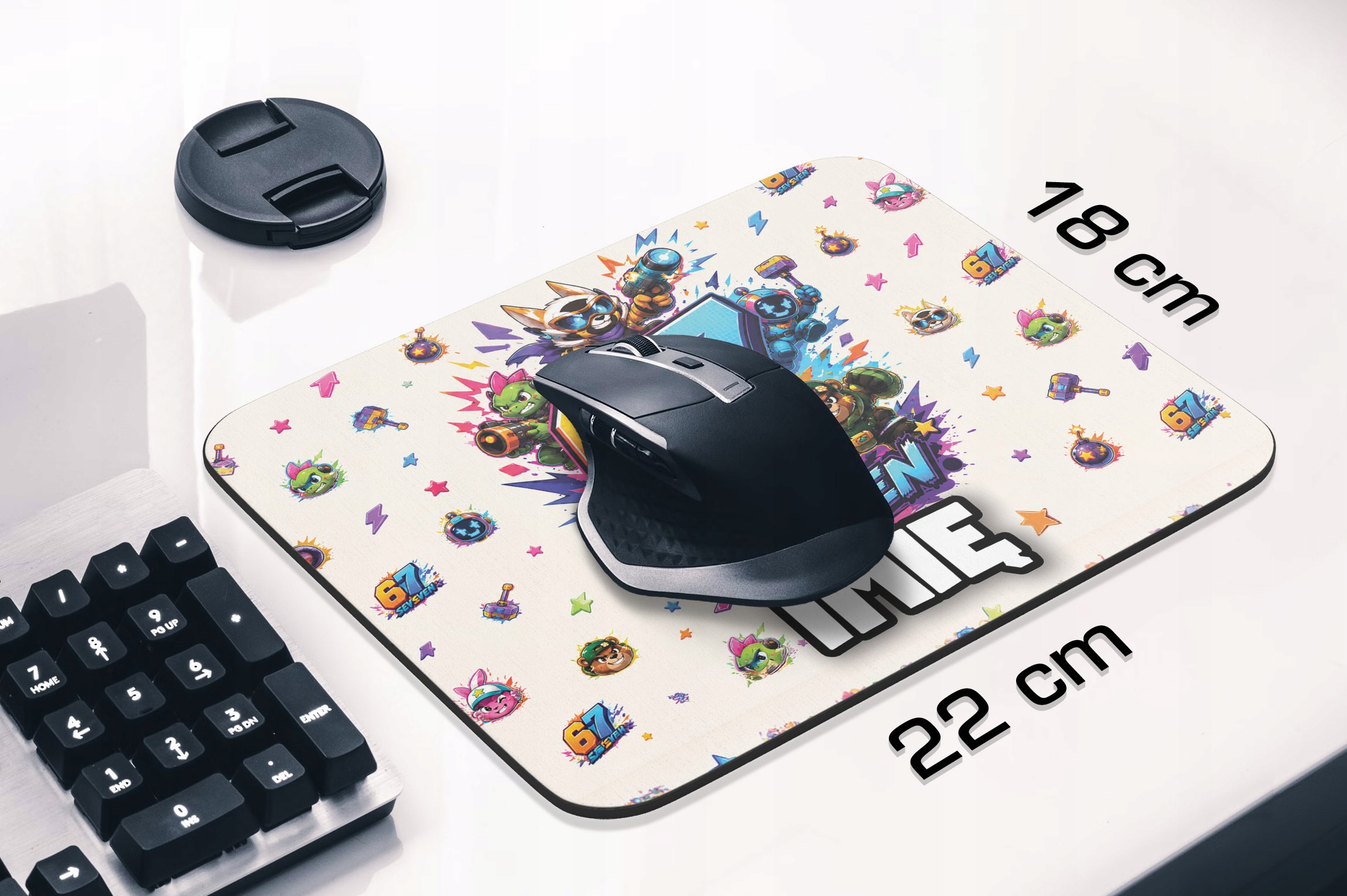 Podkładka pod mysz personalizowana z nadrukiem 67 Six Seven dla graczy