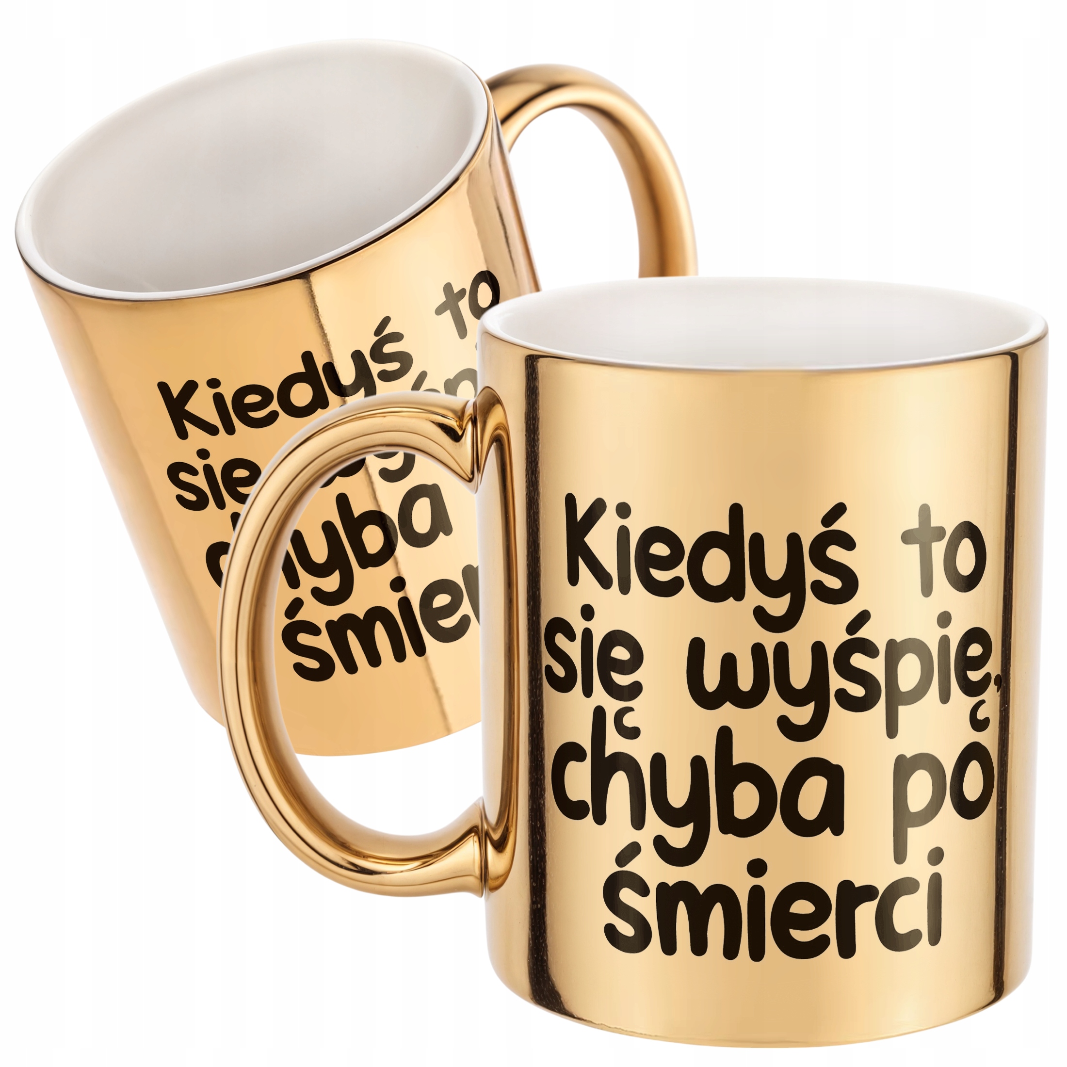 Złoty Kubek Kiedyś To Się Wyśpię Śmieszny Zabawny Prezent