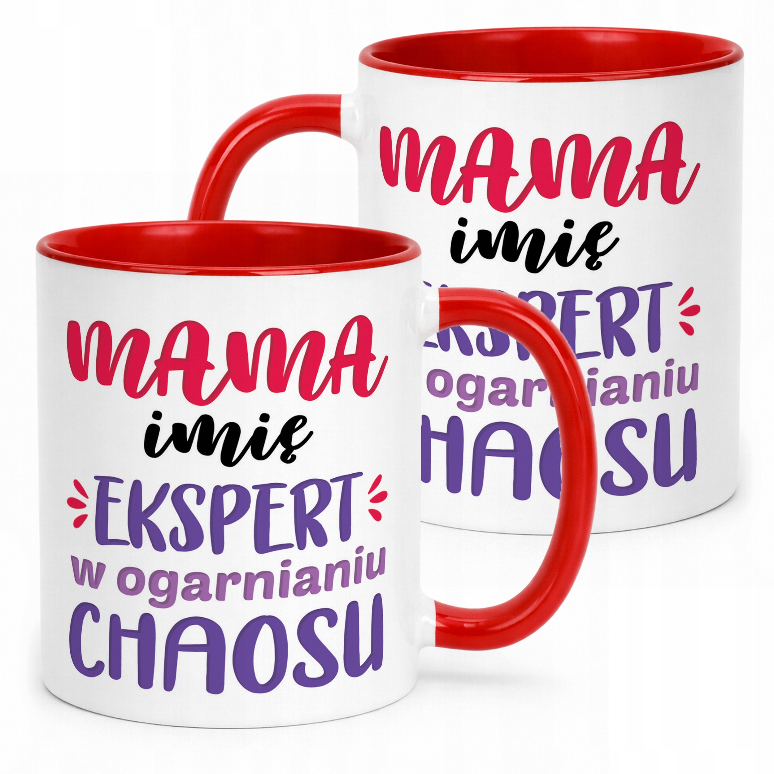 Kubek Czerwony Personalizowany Dzień Matki Dla Mamy Prezent Upominek
