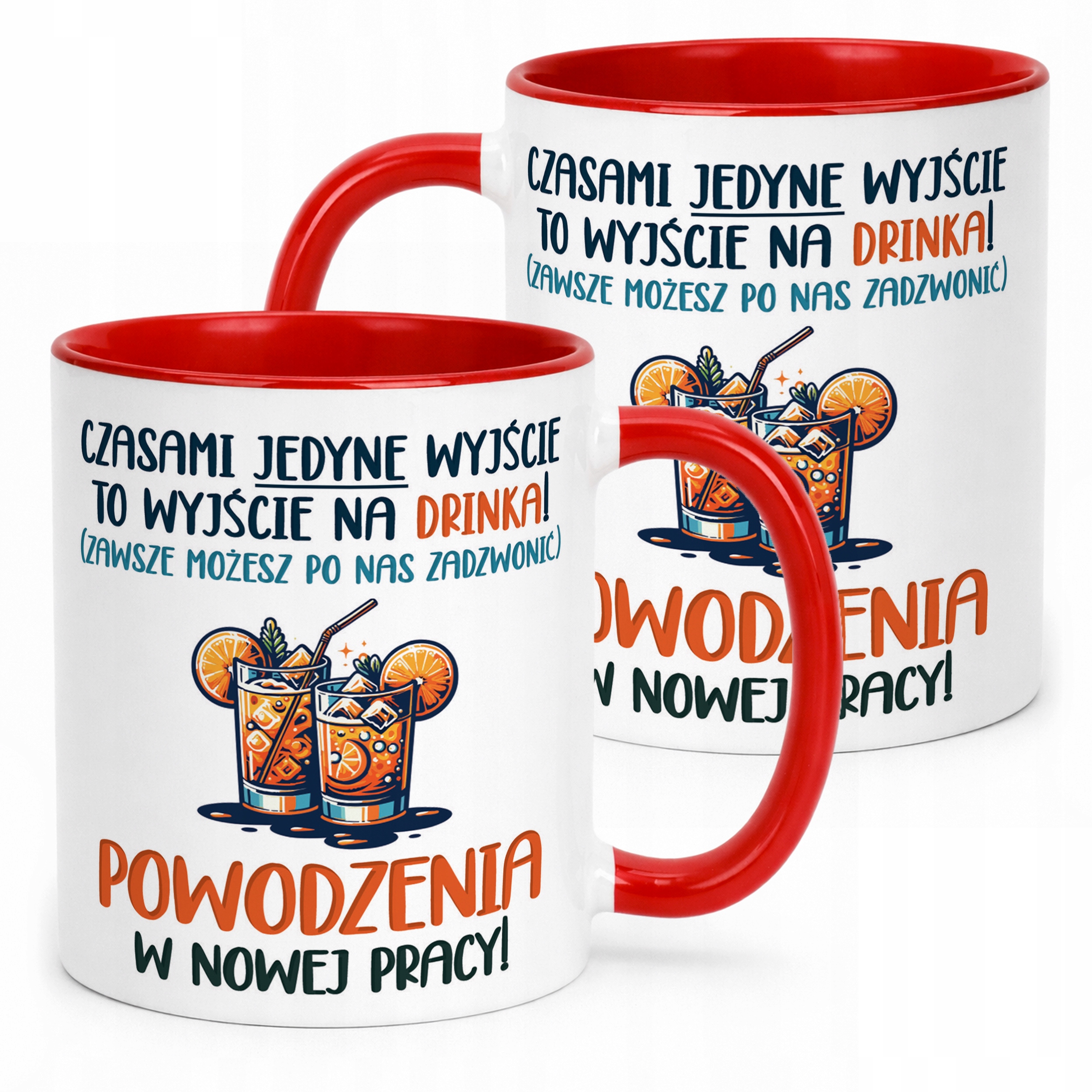 Kubek Czerwony Pożeganie Odejście z Pracy Dla Kolegi Koleżanki Prezent