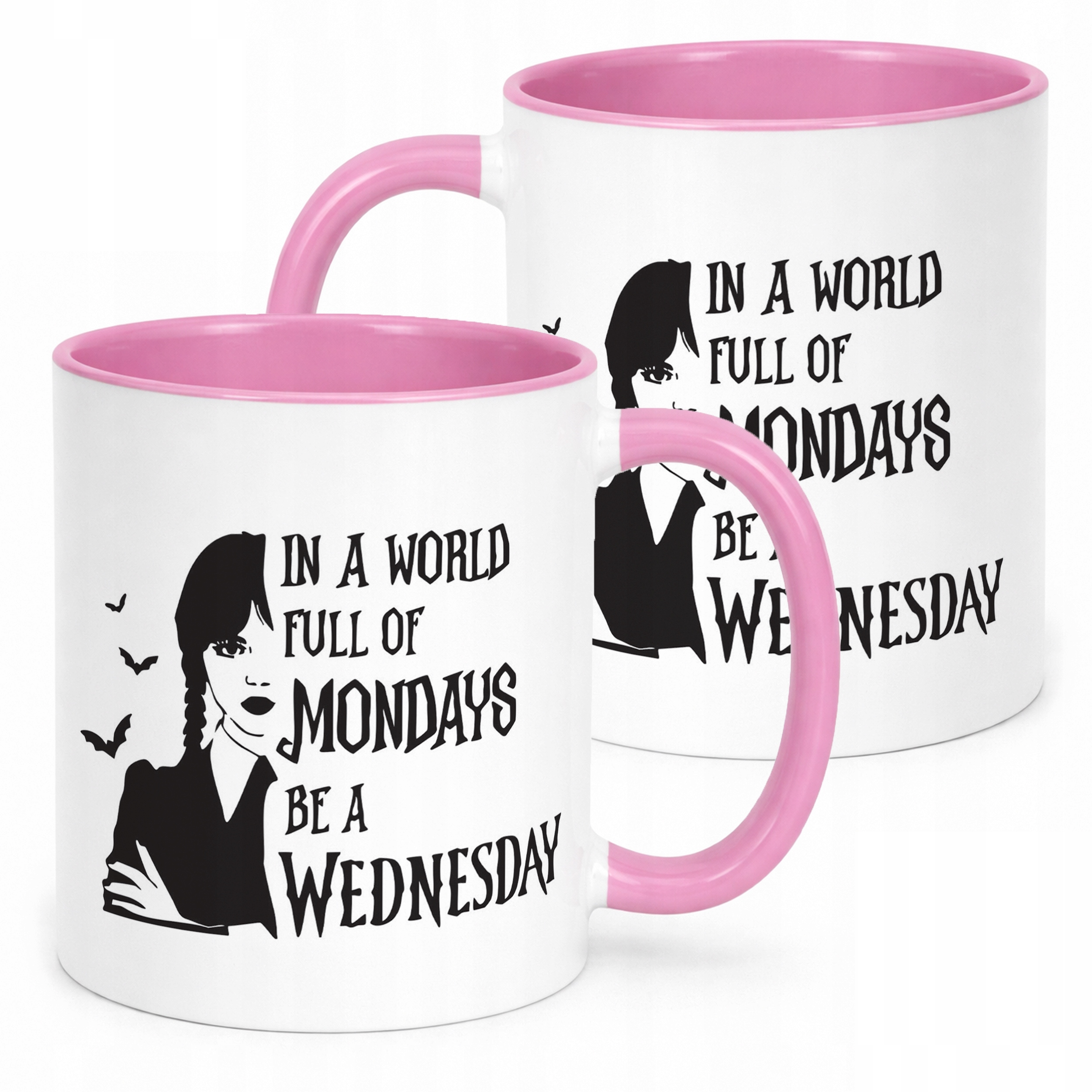 Kubek Różowy Nevermore Wednesday Addams Dla Fanów Prezent