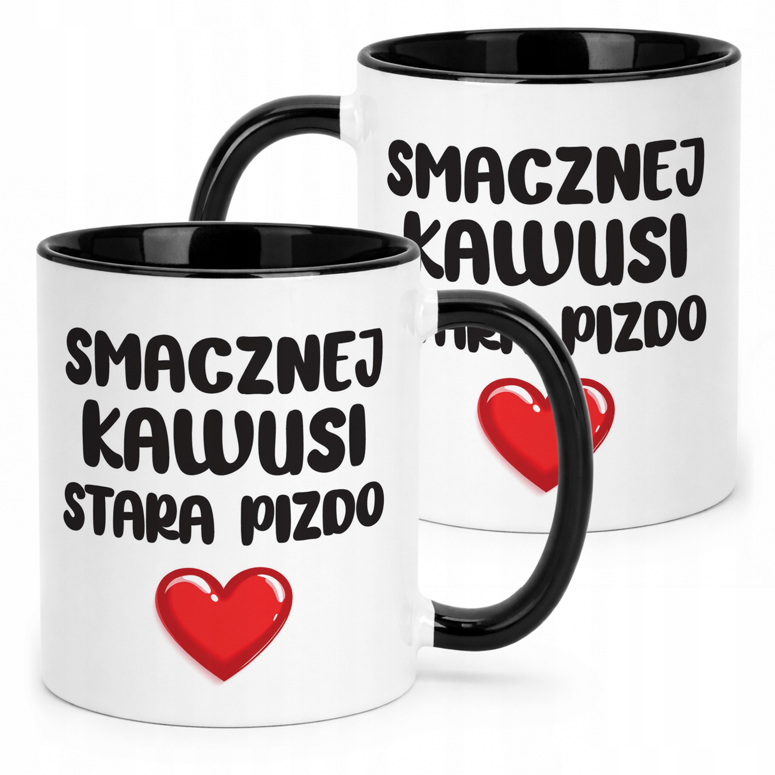 Kubek Czarny Smacznej Kawus Stara Piz*o Śmieszny Zabawny Prezent