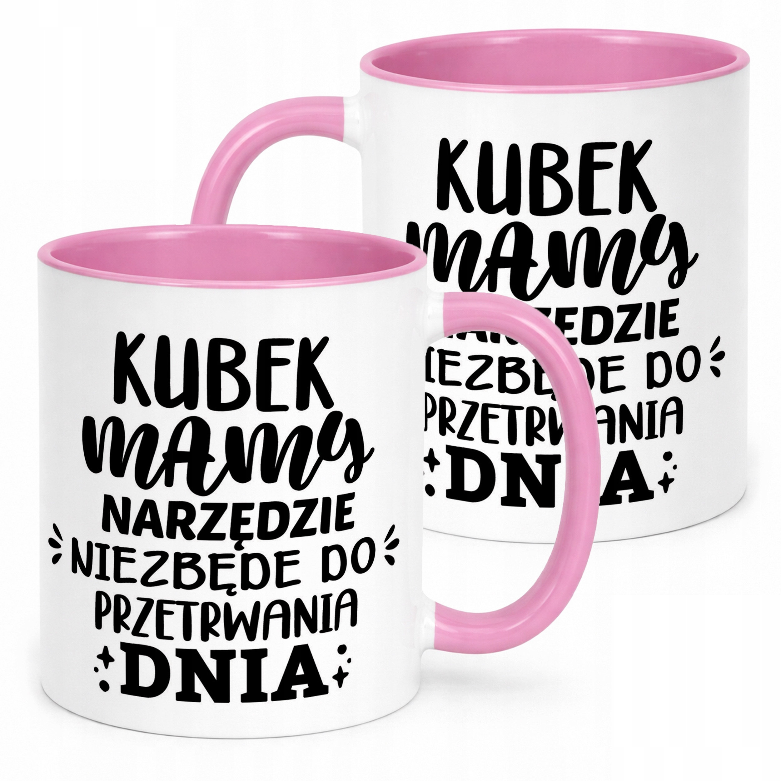 Kubek Różowy Dzień Matki Dla Mamy Prezent Narzędzie Do Przetrwania
