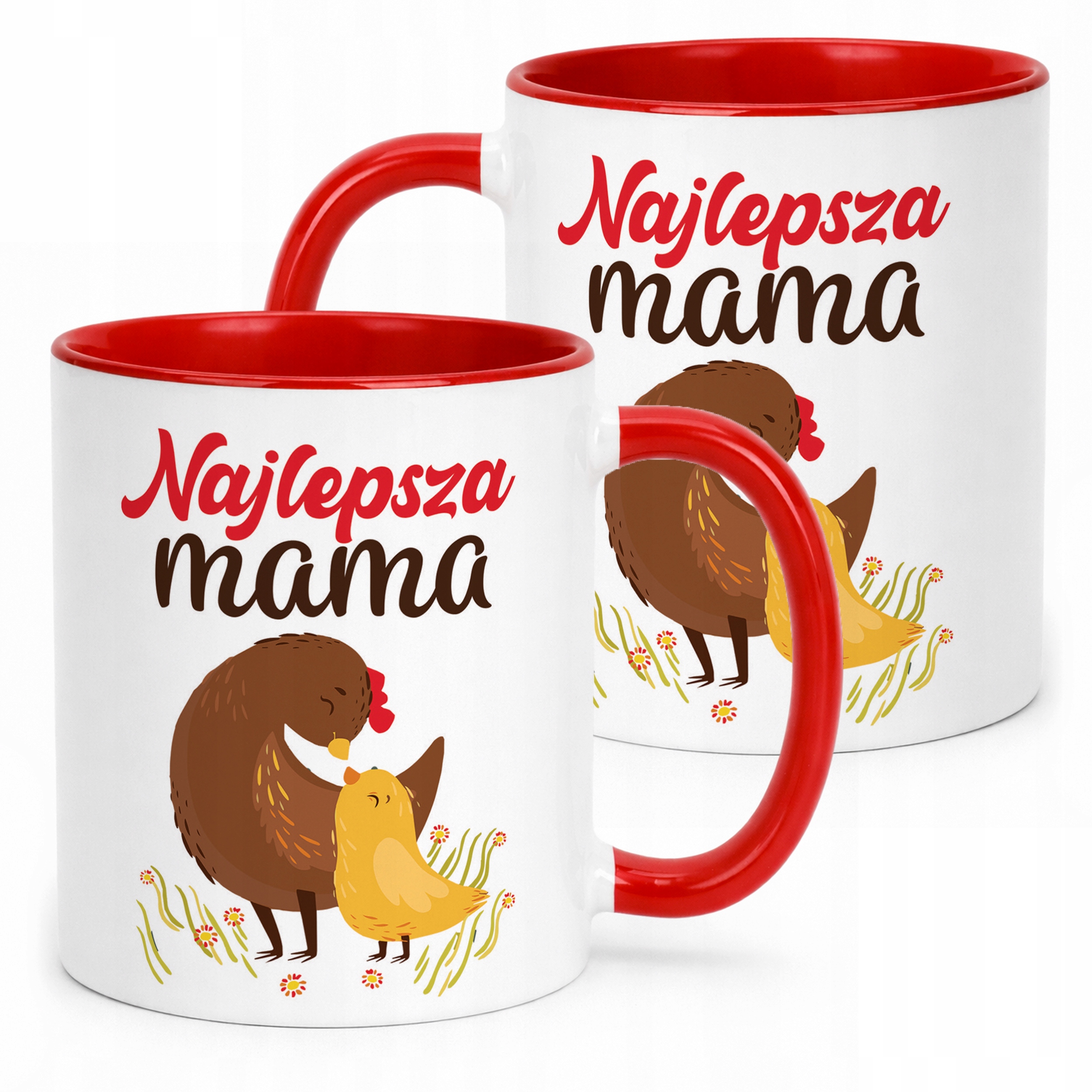 Kubek Czerwony Dzień Matki Dla Mamy Prezent Najlepsza Mama