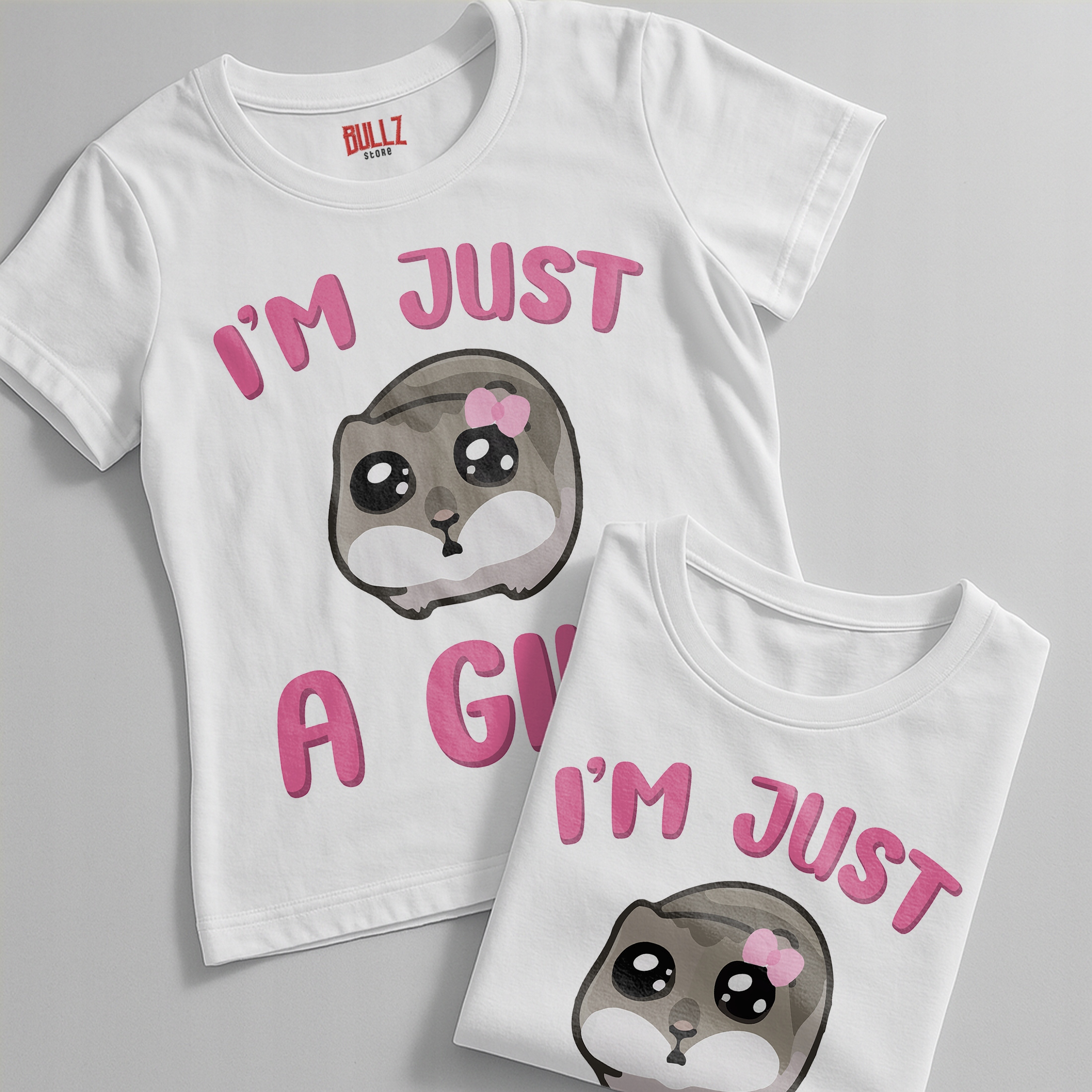 Koszulka biała damska I’m Just A Girl Mem Zabawny Prezent