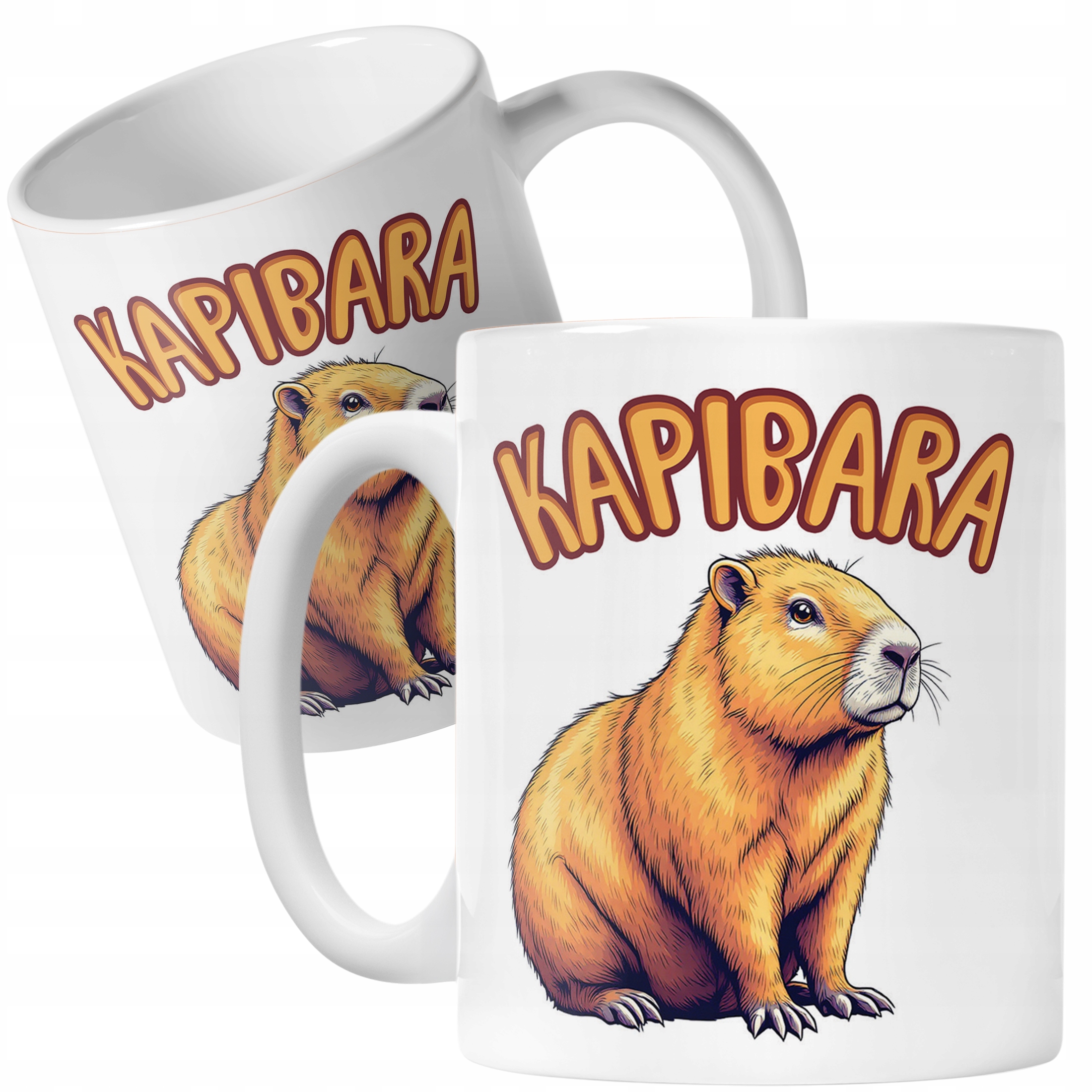 Kubek ceramiczny Kapibara Capybara Zwierzak Słodki Dla Dzieci Prezent