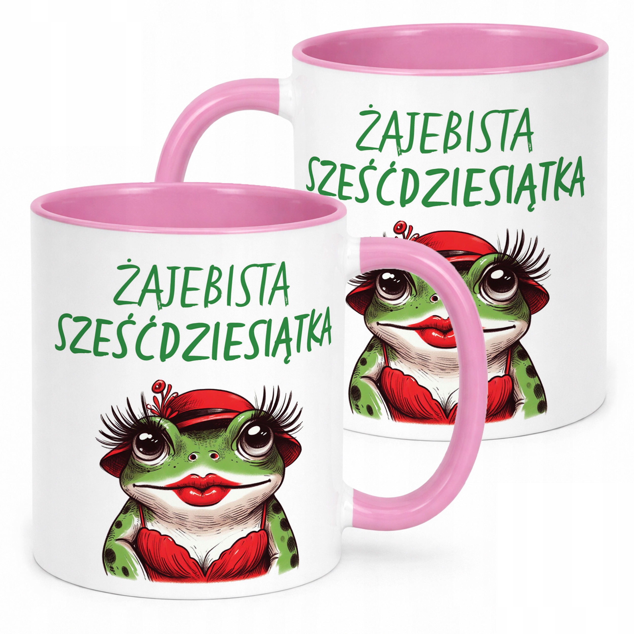 Kubek Różowy Żajebista 60 Dla Kobiety Na Urodziny Prezent
