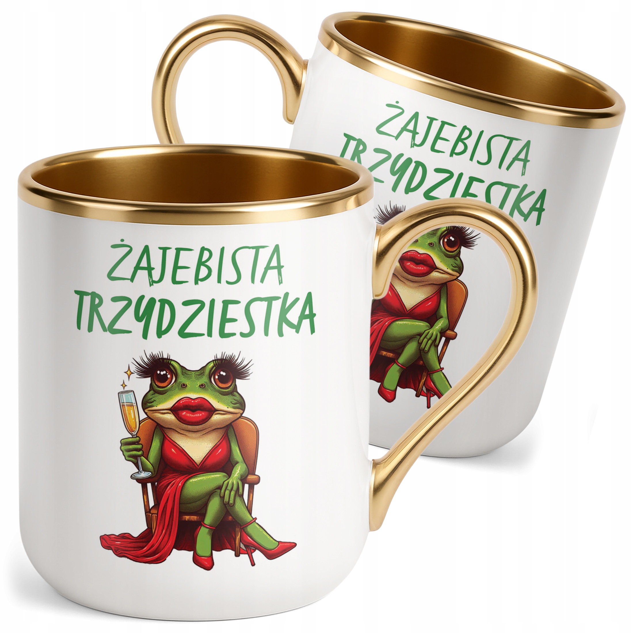 Kubek Premium Złoty Żajebista 30 Dla Kobiety Na Urodziny Prezent