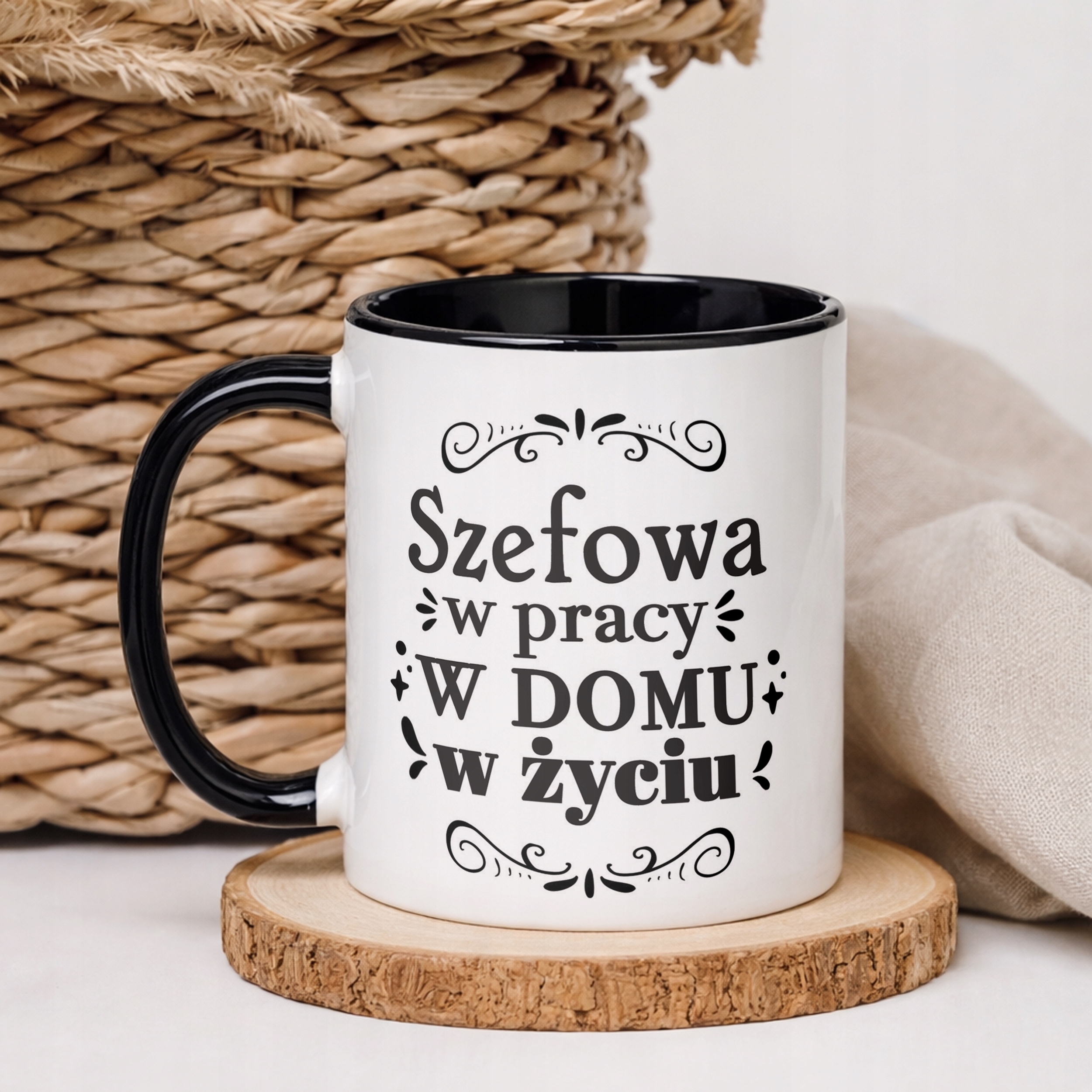 Kubek Czarny Dzień Kobiet Dla Kobiety Dziewczyny Prezent Upominek