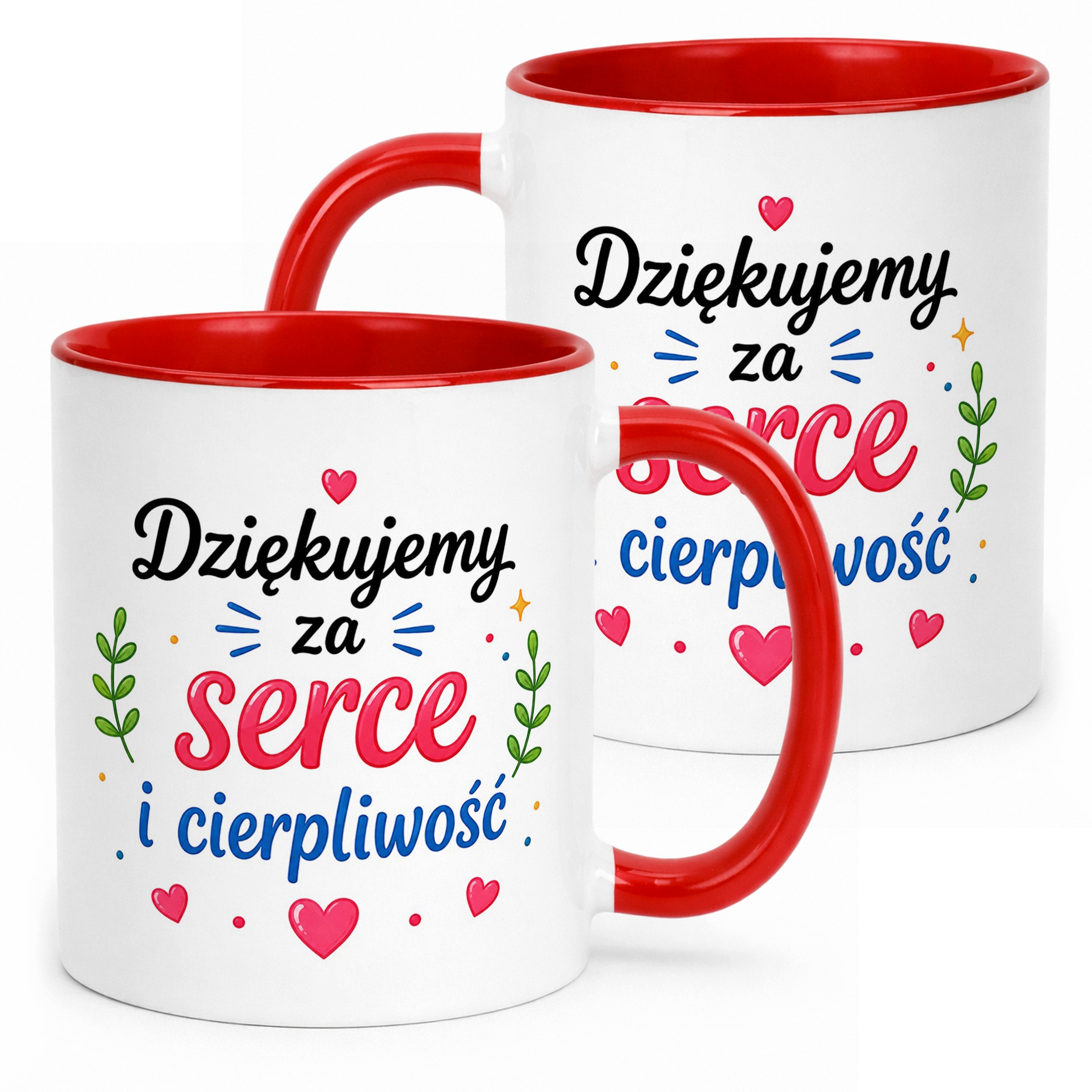 Kubek Czerwony Dzień Nauczyciela Prezent Upominek Szkoła