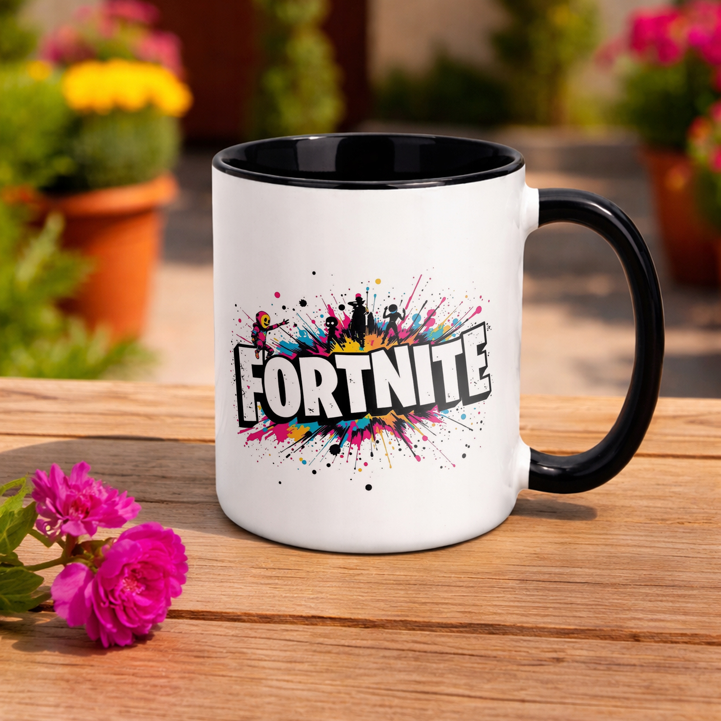 Kubek Czarny Fortnite Dla Fanów Gry Graczy Dla Dzieci Prezent