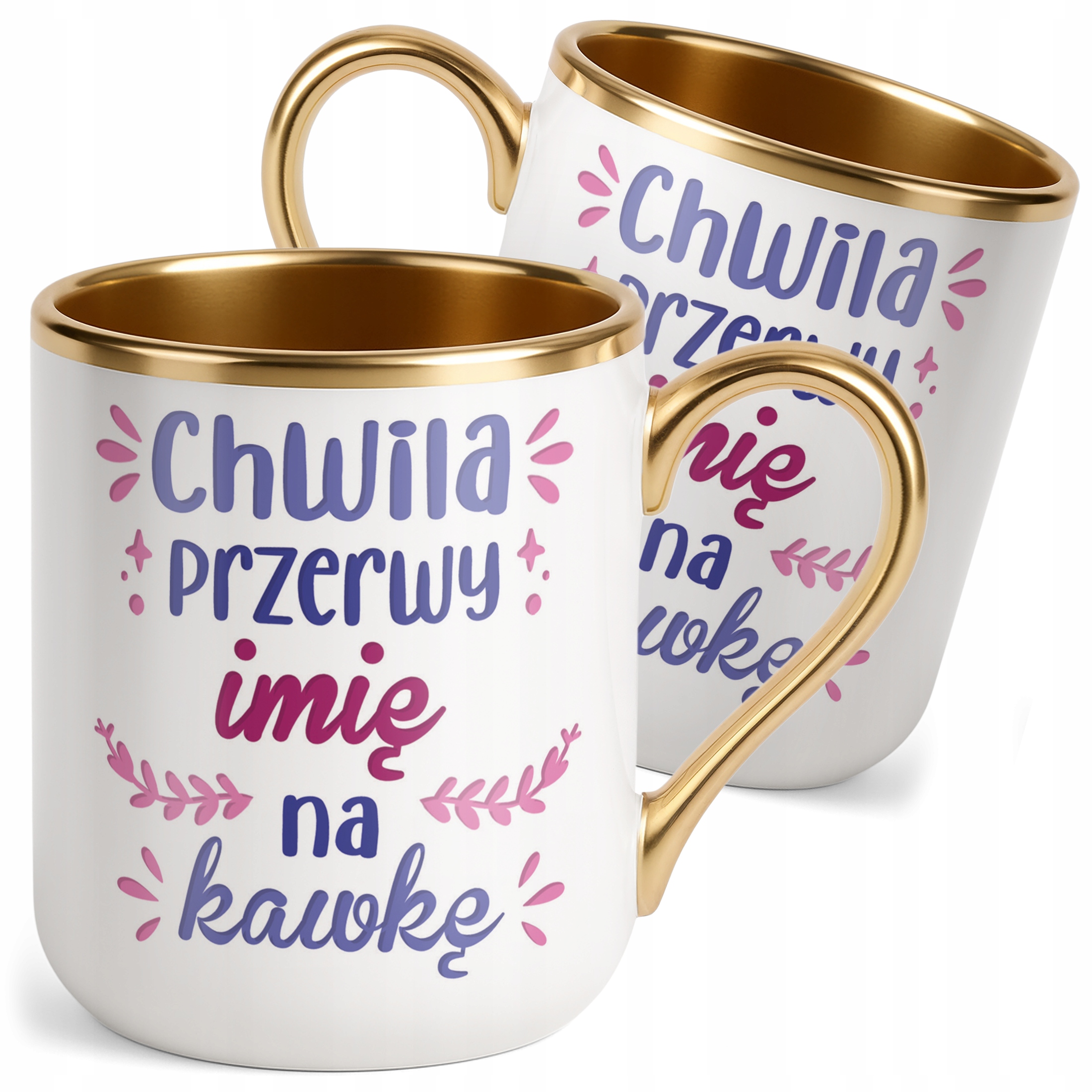 Kubek Premium Złoty Personalizowany Dzień Kobiet Zabawny Prezent Upominek