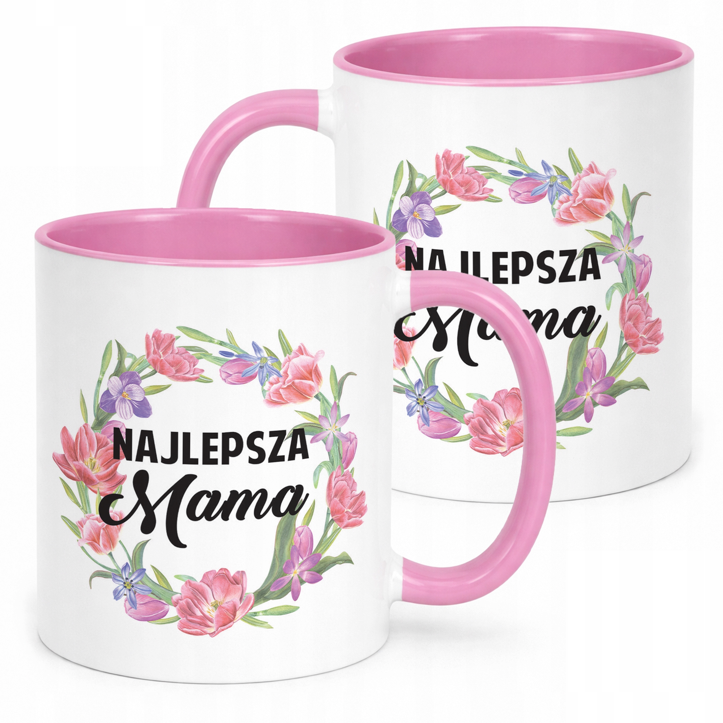 Kubek Różowy Dzień Matki Dla Mamy Prezent Najlepsza Mama