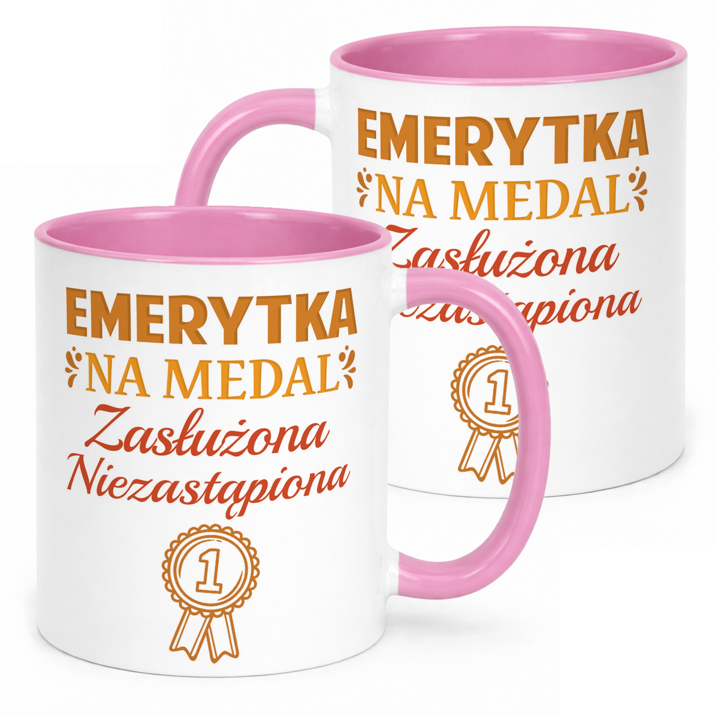 Kubek Różowy z okazji Emerytury Dla Emerytki Prezent Upominek