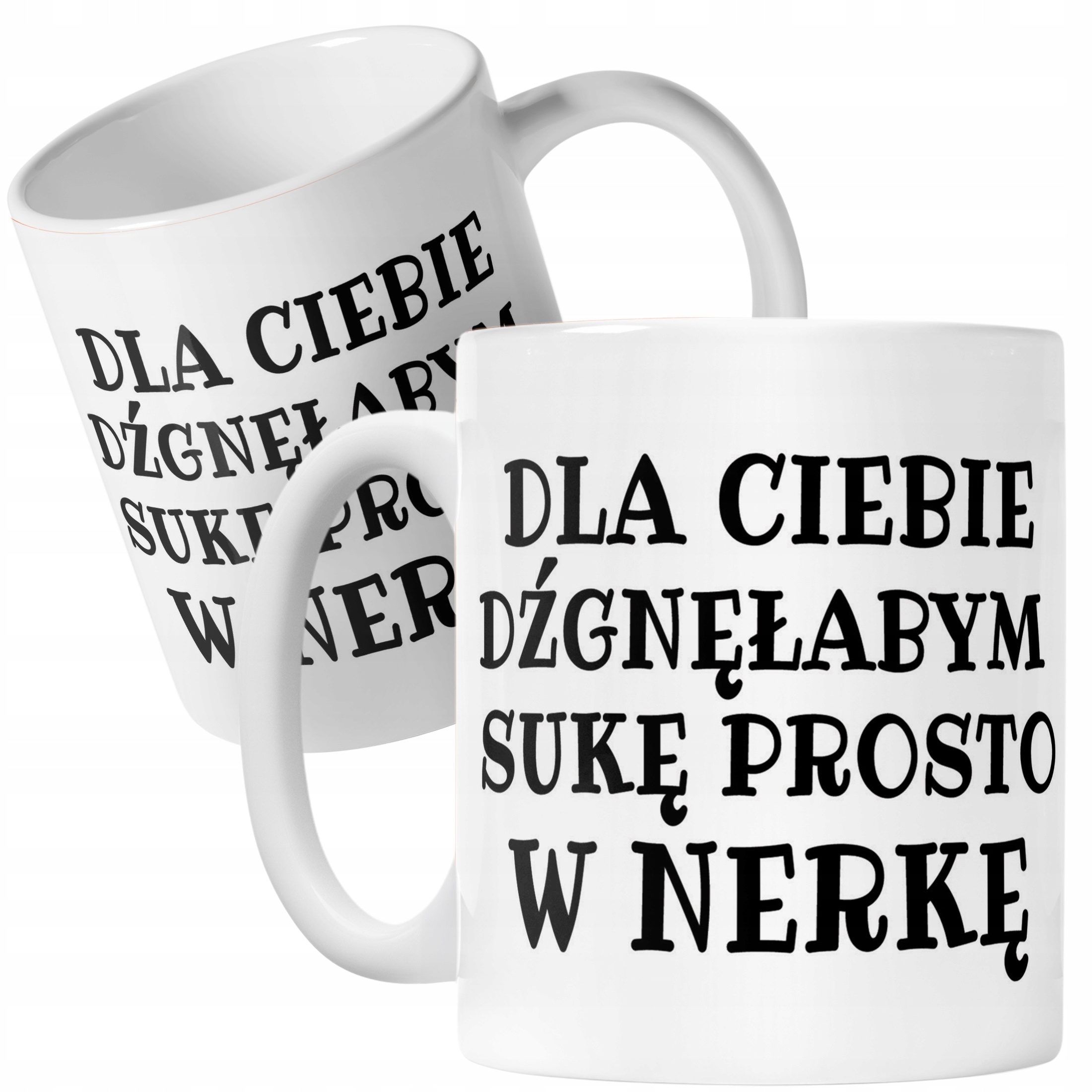 Kubek ceramiczny Dla Ciebie Dźgnęłabym Sarkastyczny Zabawny Prezent