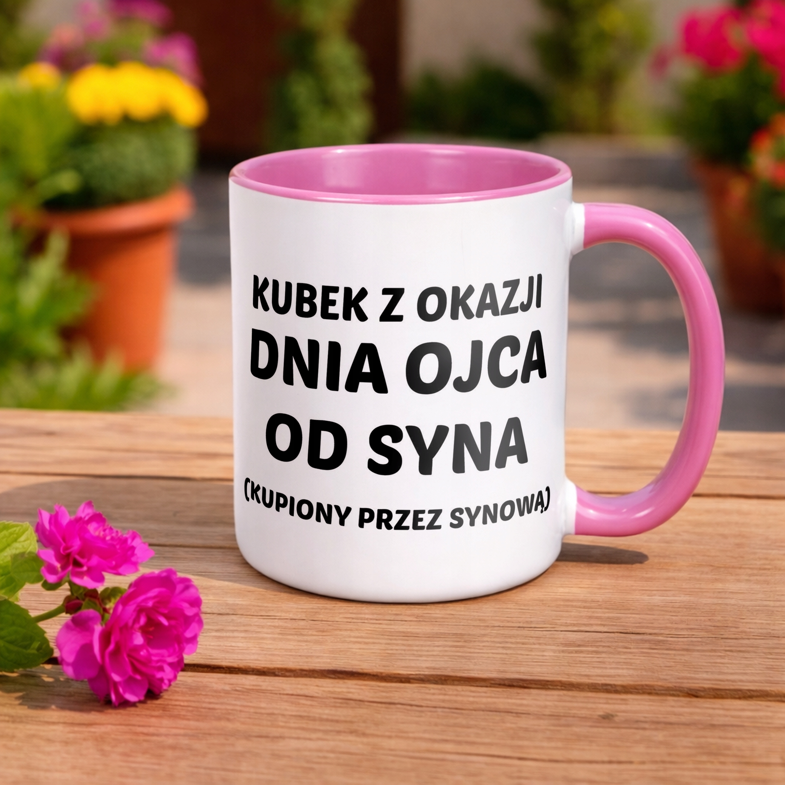 Kubek Różowy Dzień Ojca Dla Taty Od Syna Kupiony Przez Synową Prezent