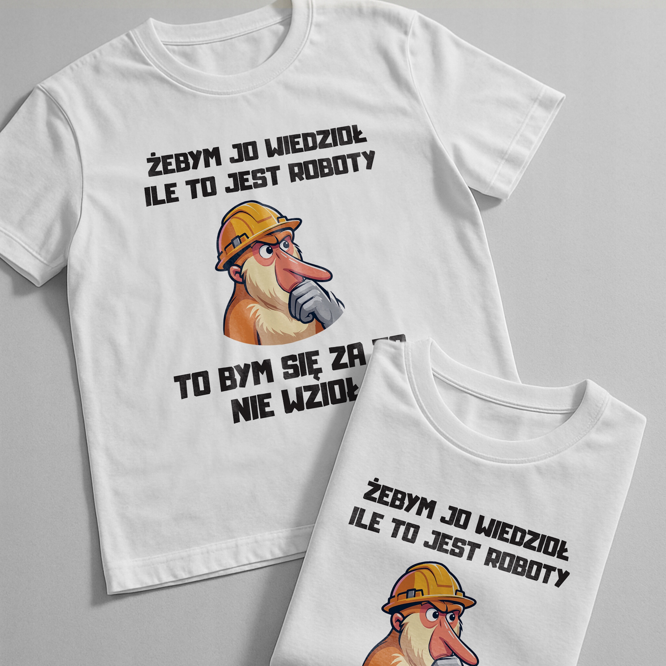 Koszulka biała męska Żebym Jo Wiedzioł Zabawny Prezent