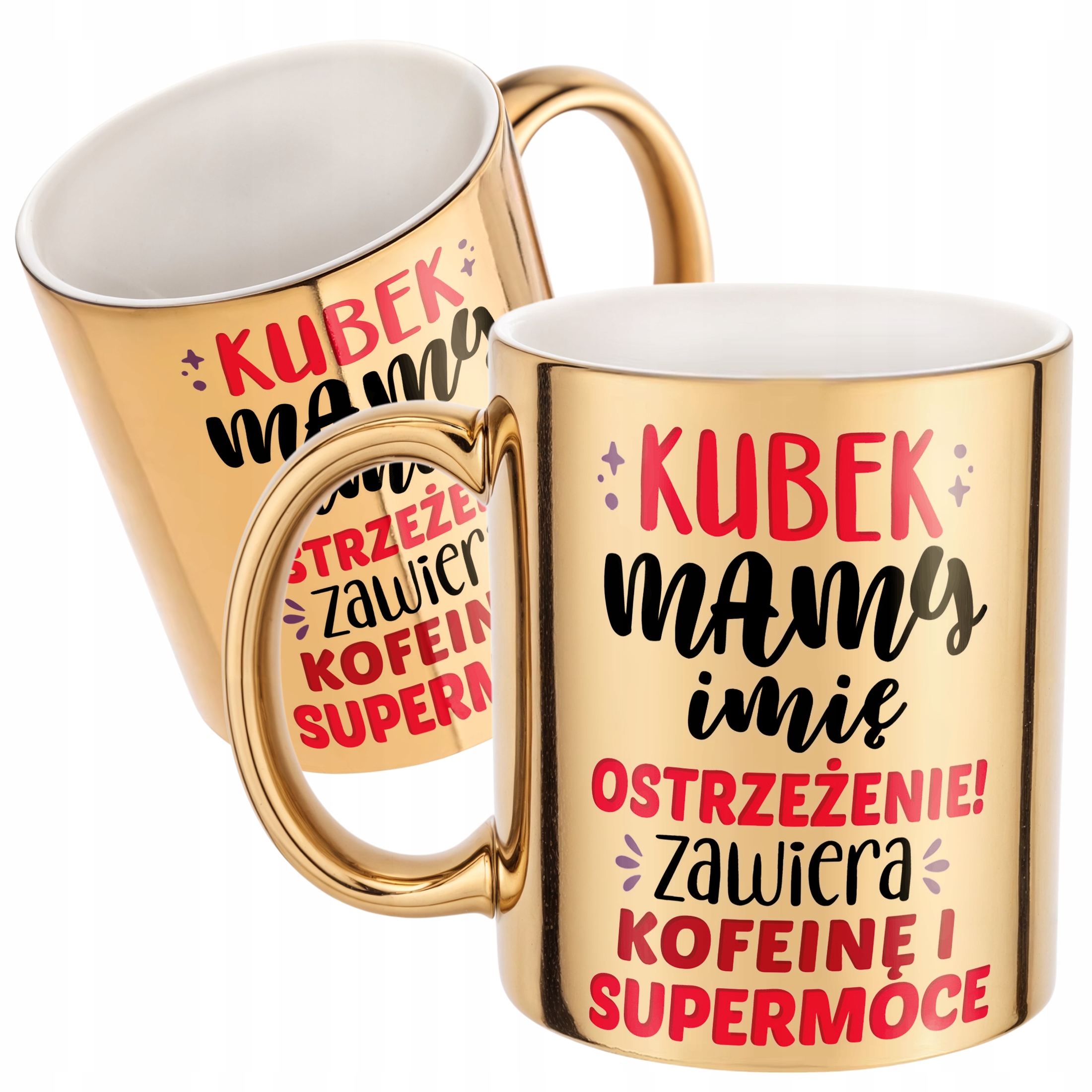 Złoty Kubek ceramiczny Personalizowany Dzień Matki Dla Mamy Prezent