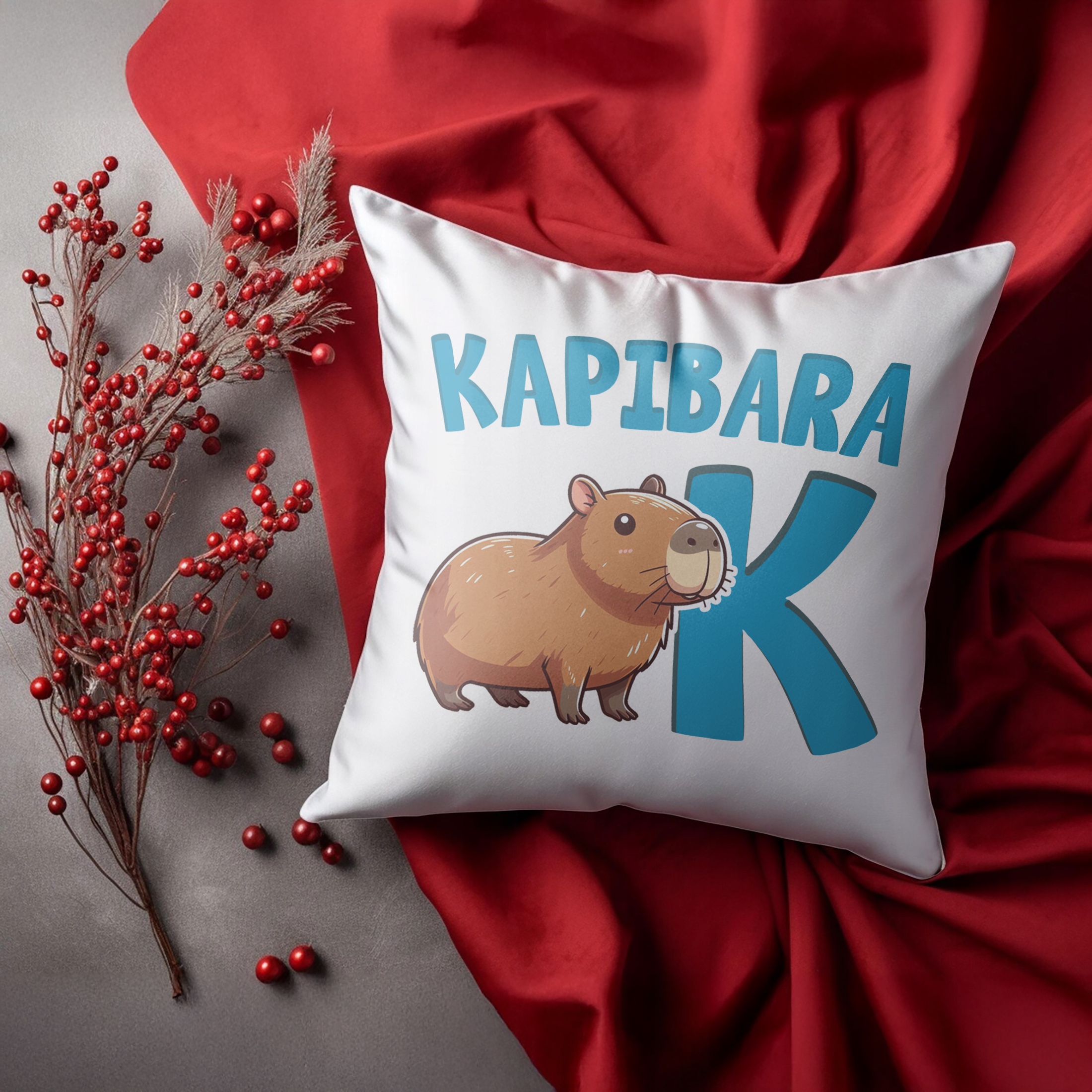 Poduszka 38x38cm Kapibara Capybara Zwierzak Dla Dzieci Prezent