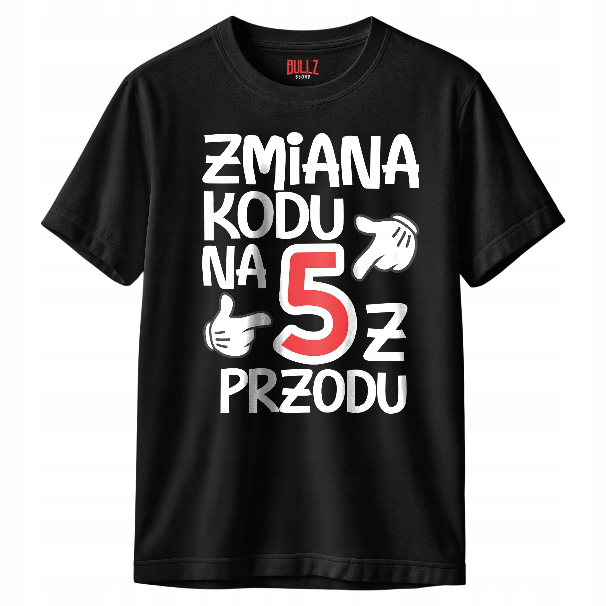 Koszulka czarna męska Zmiana Kodu 50 Urodziny Prezent