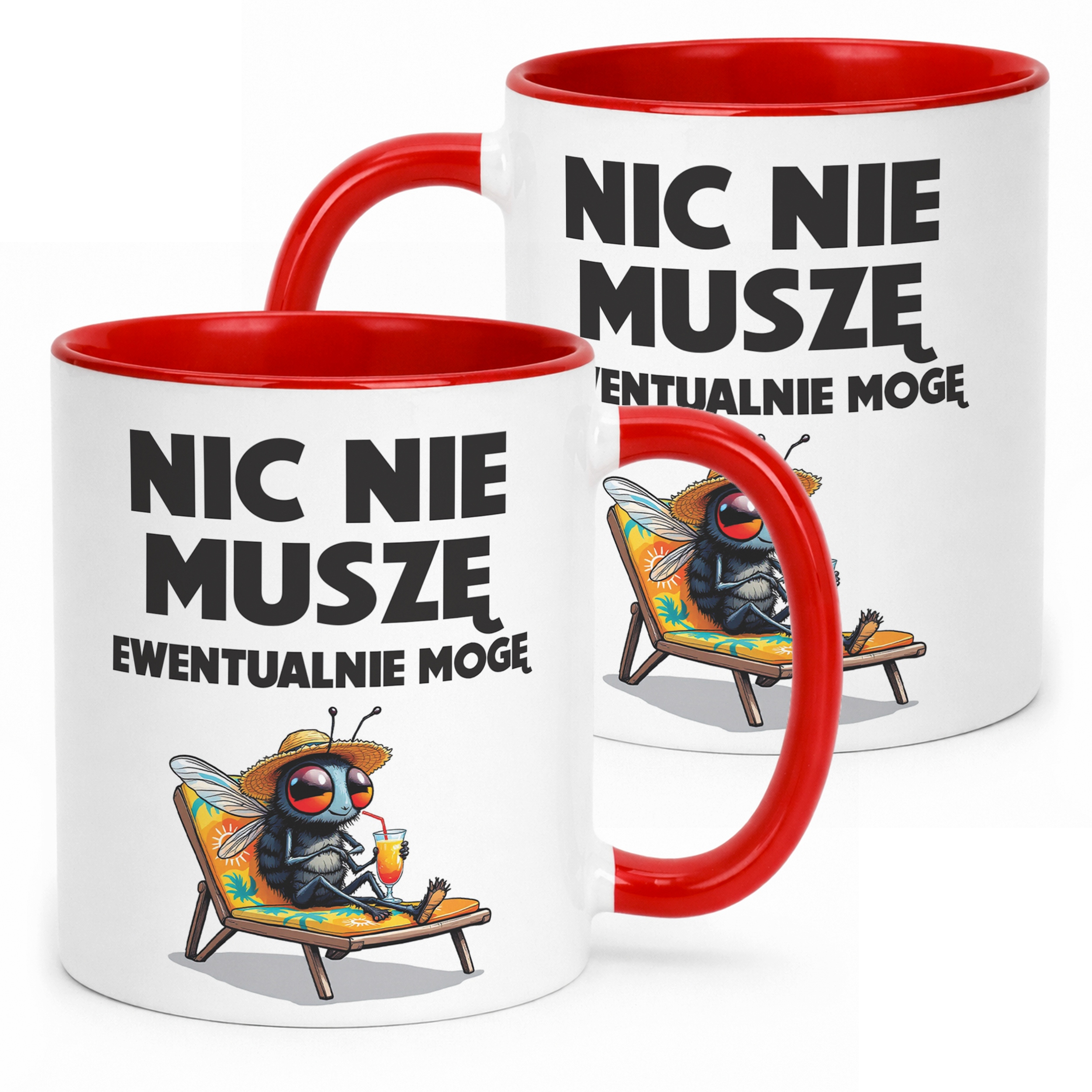 Kubek Czerwony Nic Nie Muszę Zabawny Prezent Upominek