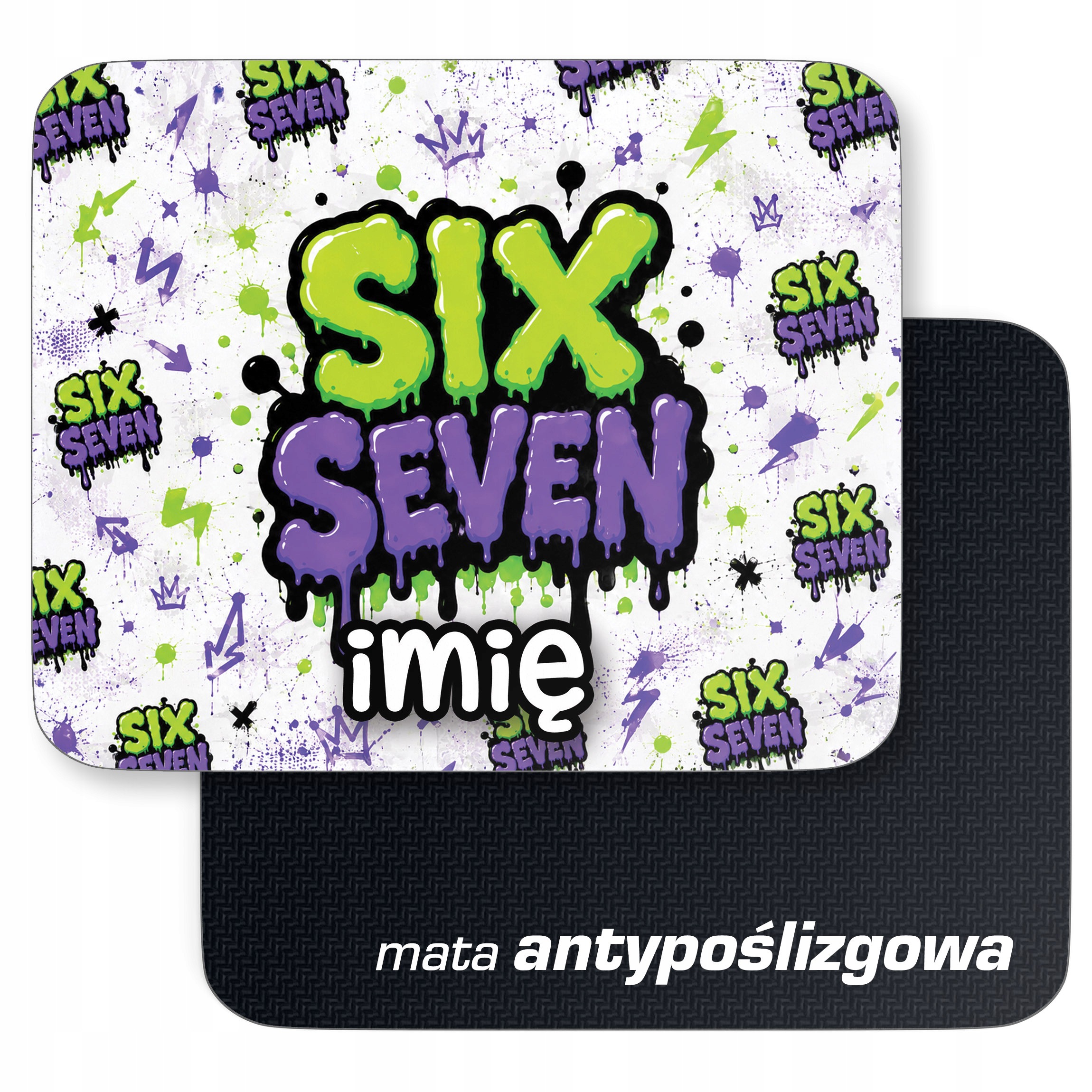 Podkładka pod mysz personalizowana z nadrukiem 67 Six Seven dla graczy