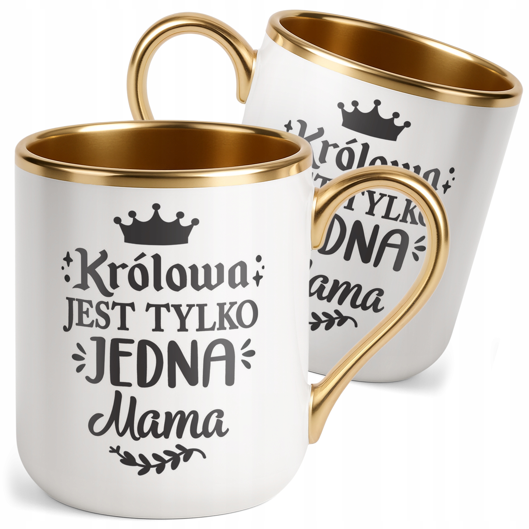 Kubek Premium Złoty Dzień Matki Dla Mamy Prezent Królowa Jest Tylko Jedna