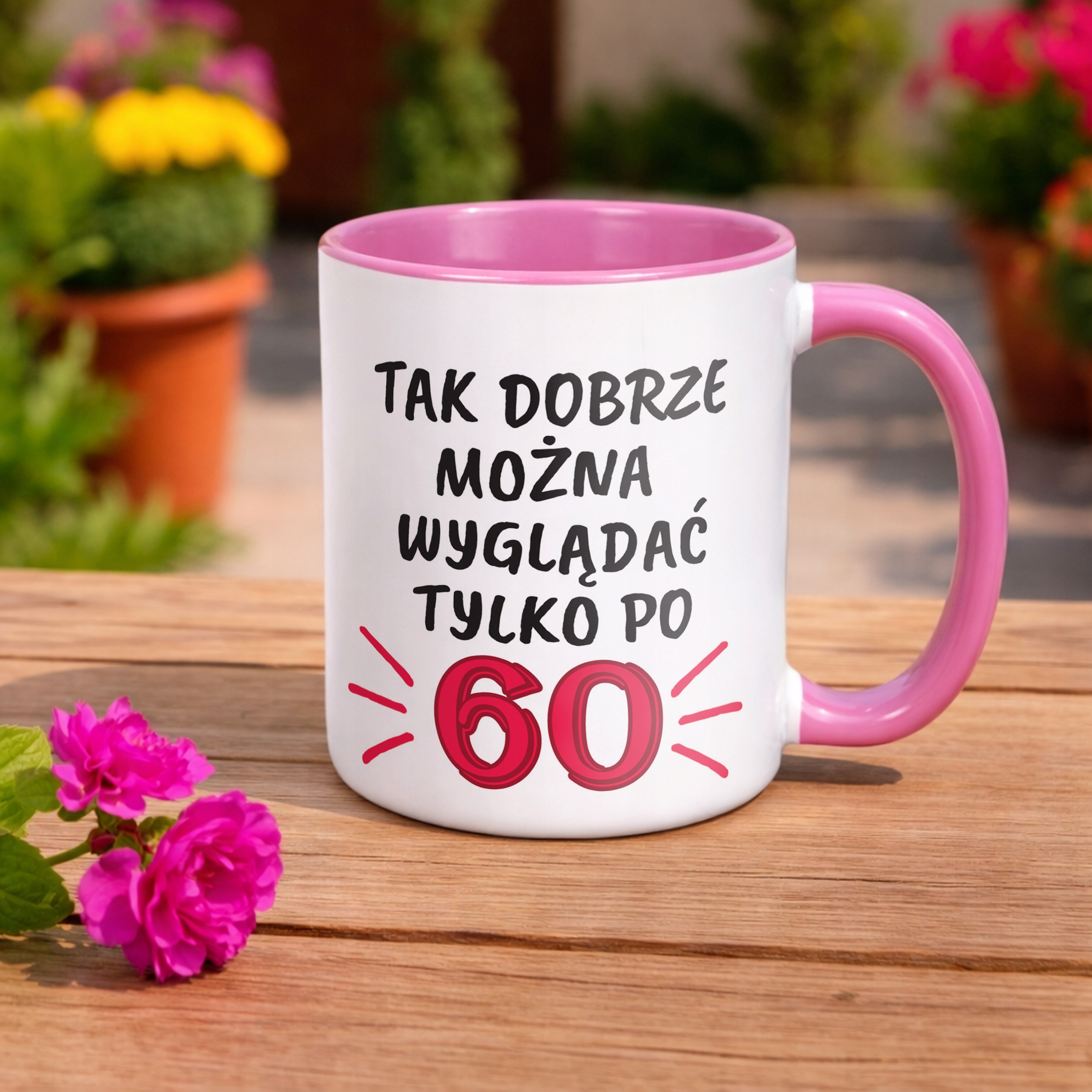 Kubek Różowy Tak Dobrze Można Wyglądać 60 Urodziny Prezent