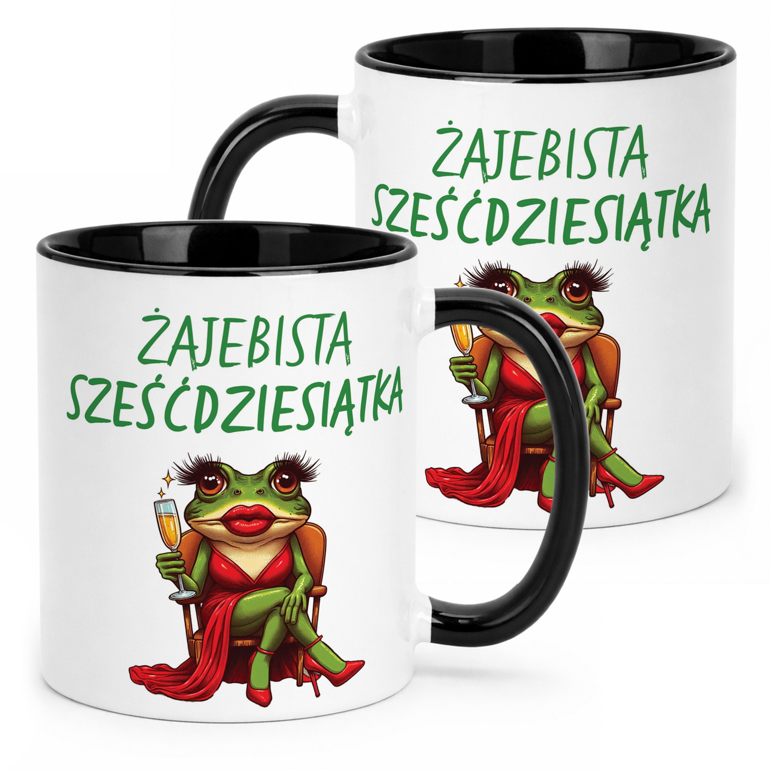 Kubek Czarny Żajebista 60 Dla Kobiety Na Urodziny Prezent