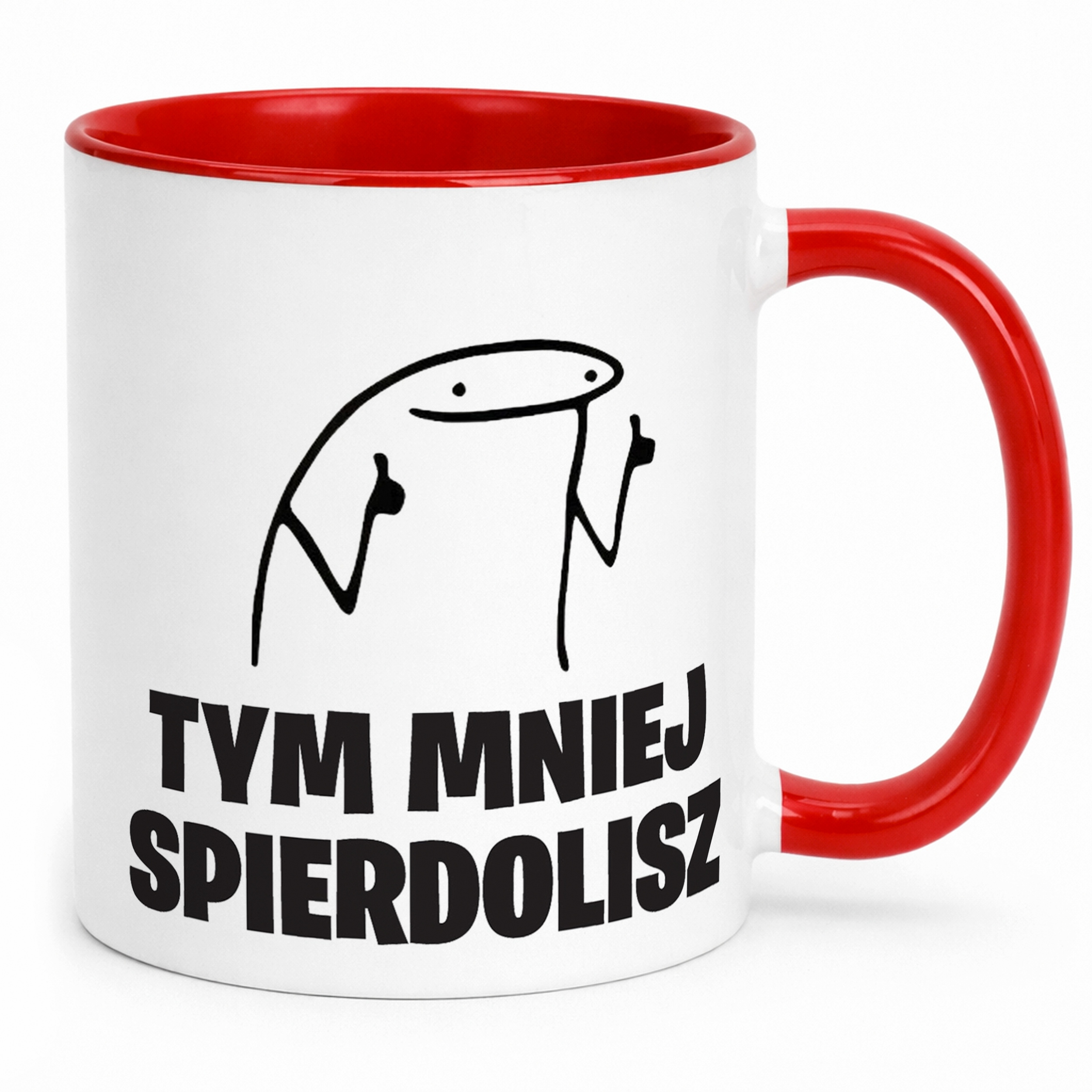 Kubek Czerwony Im Mniej Zrobisz Tym Mniej Zabawny Prezent Upominek