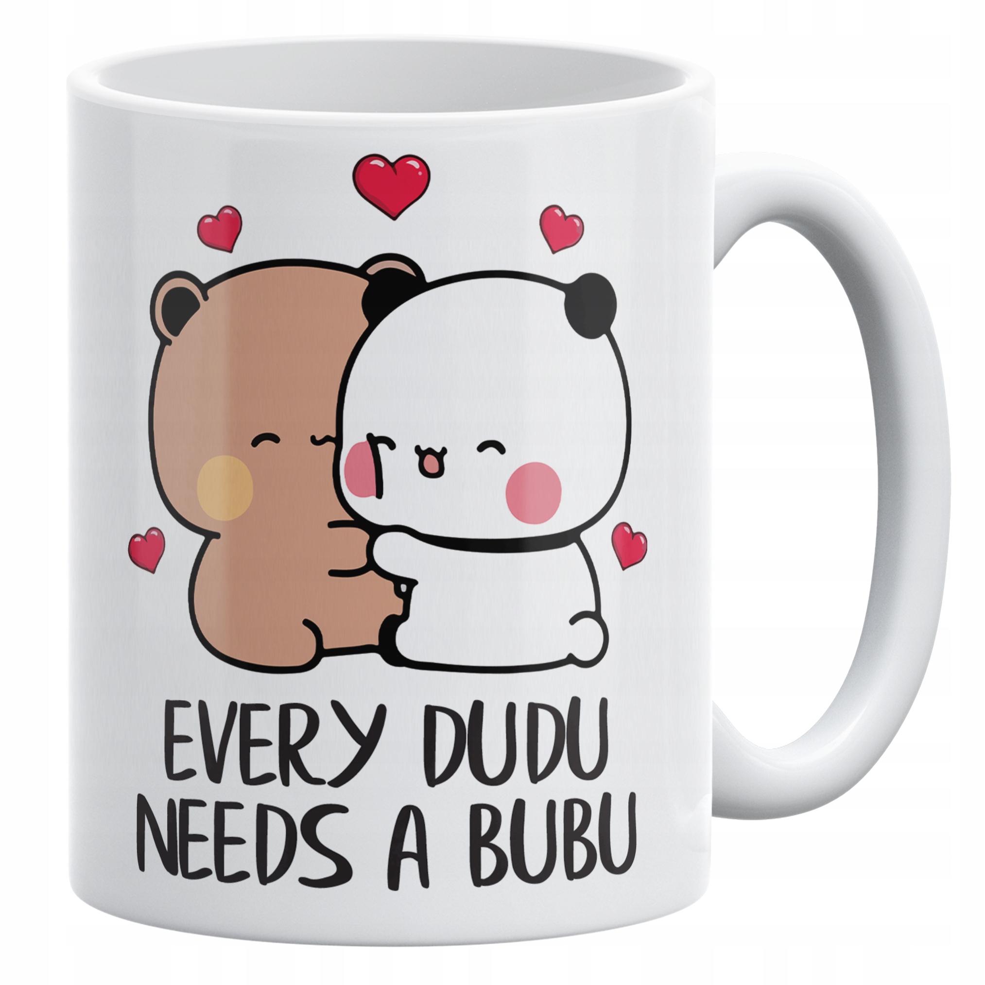 Zestaw Kubek + Poduszka 38×38 cm Walentynki Bubu i Dudu Dla Pary Prezent