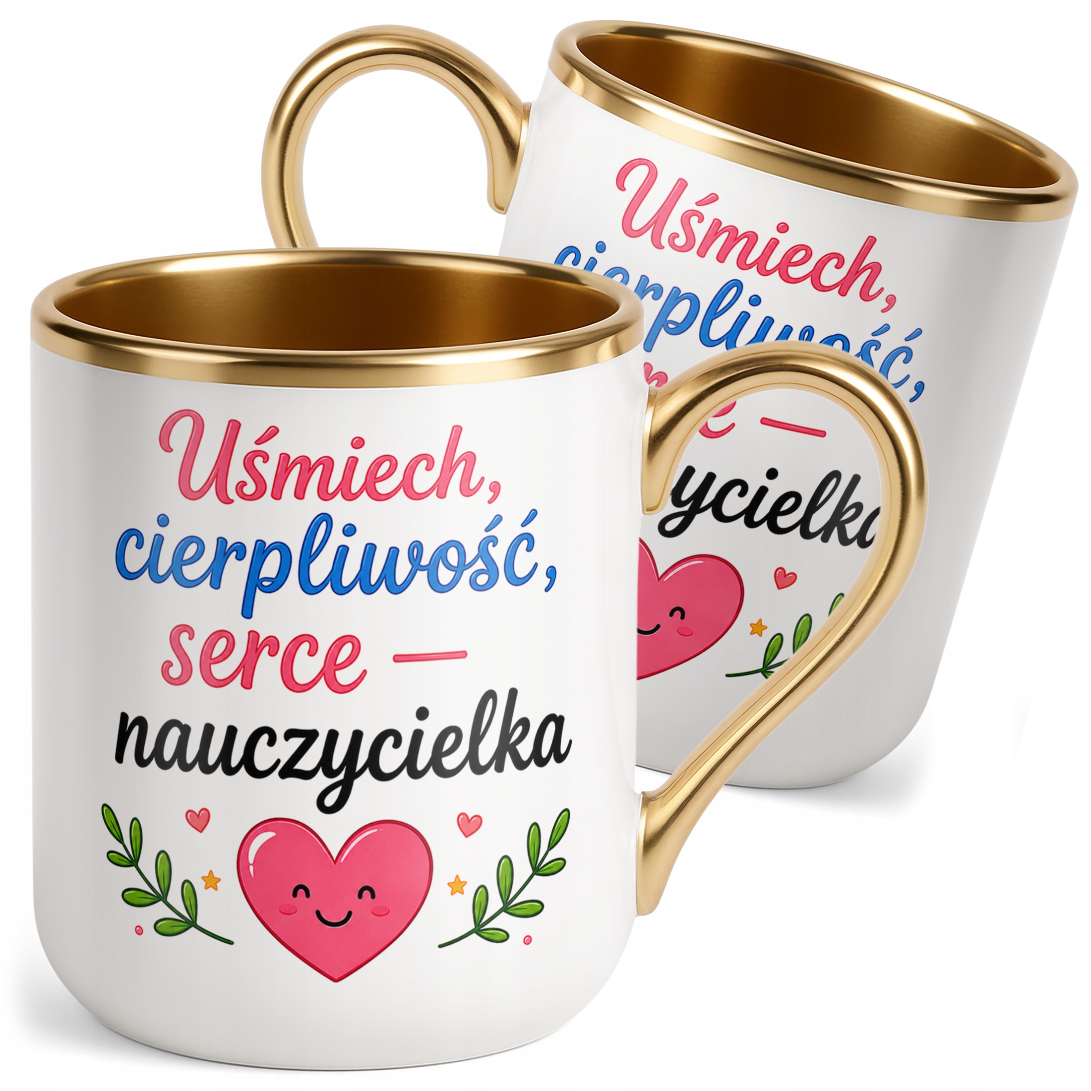 Kubek Premium Złoty Dzień Nauczyciela Dla Nauczycielki Prezent Upominek