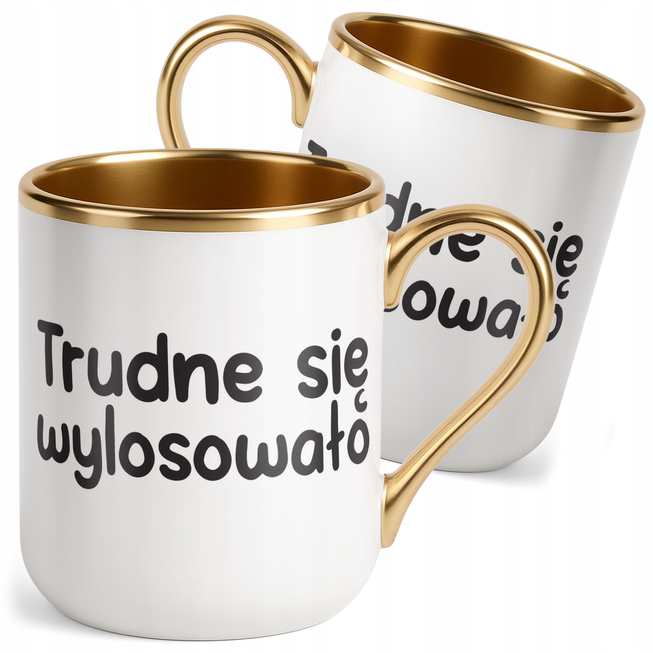 Kubek Premium Złoty Trudne Się Wylosowało Śmieszny Zabawny Prezent