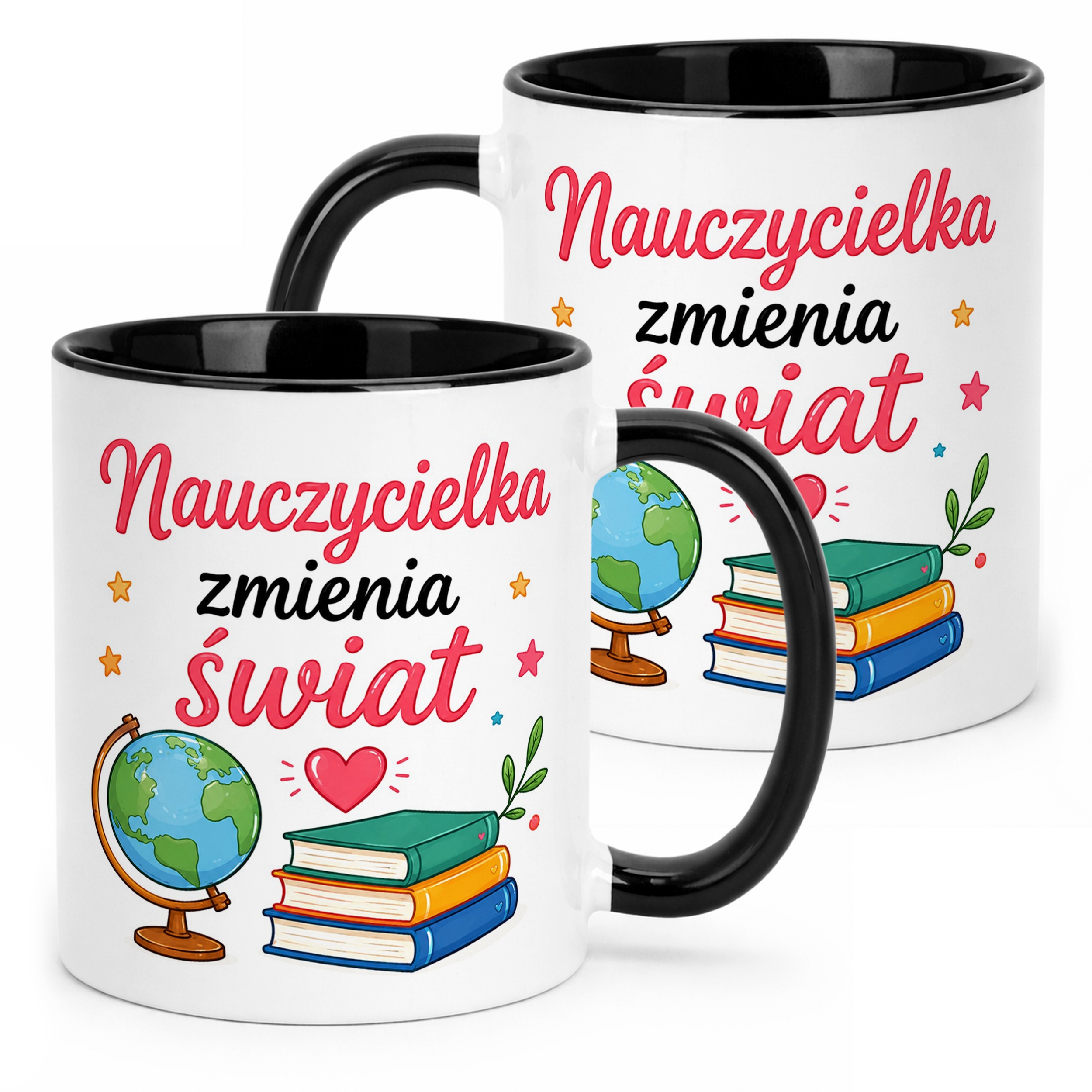 Kubek Czarny Dzień Nauczyciela Dla Nauczycielki Prezent Upominek