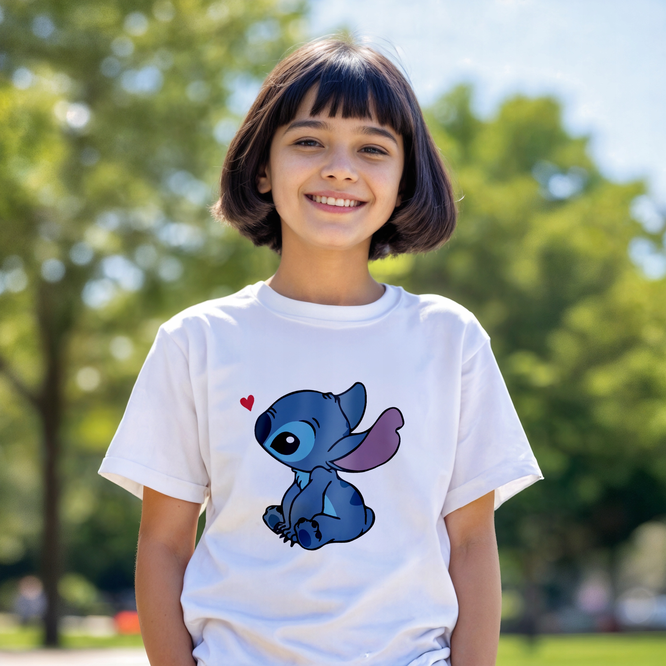 Koszulka biała dziecięca Stitch Lilo i Stich Dla Fanów