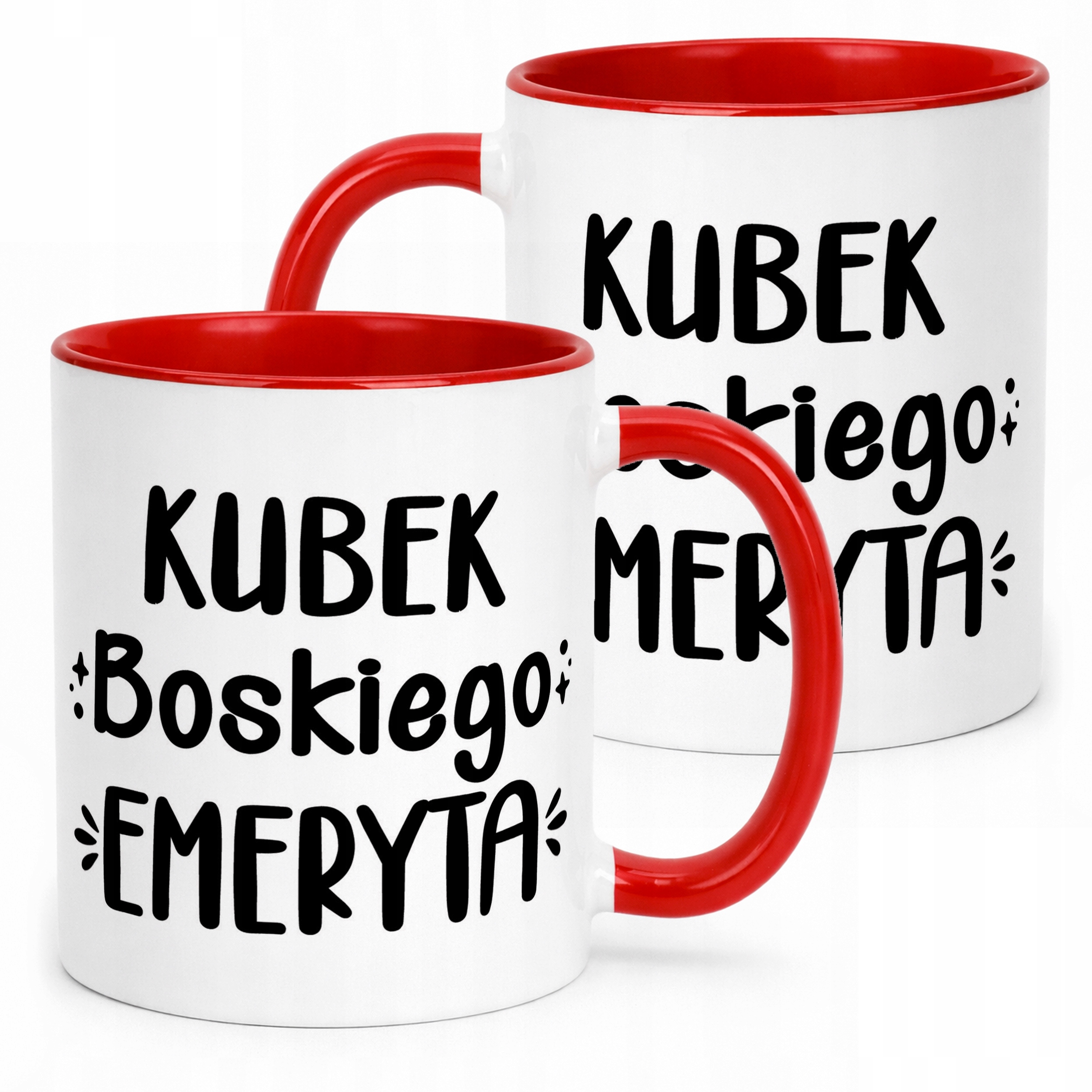 Kubek Czerwony z okazji Emerytury Dla Emeryta Prezent Upominek