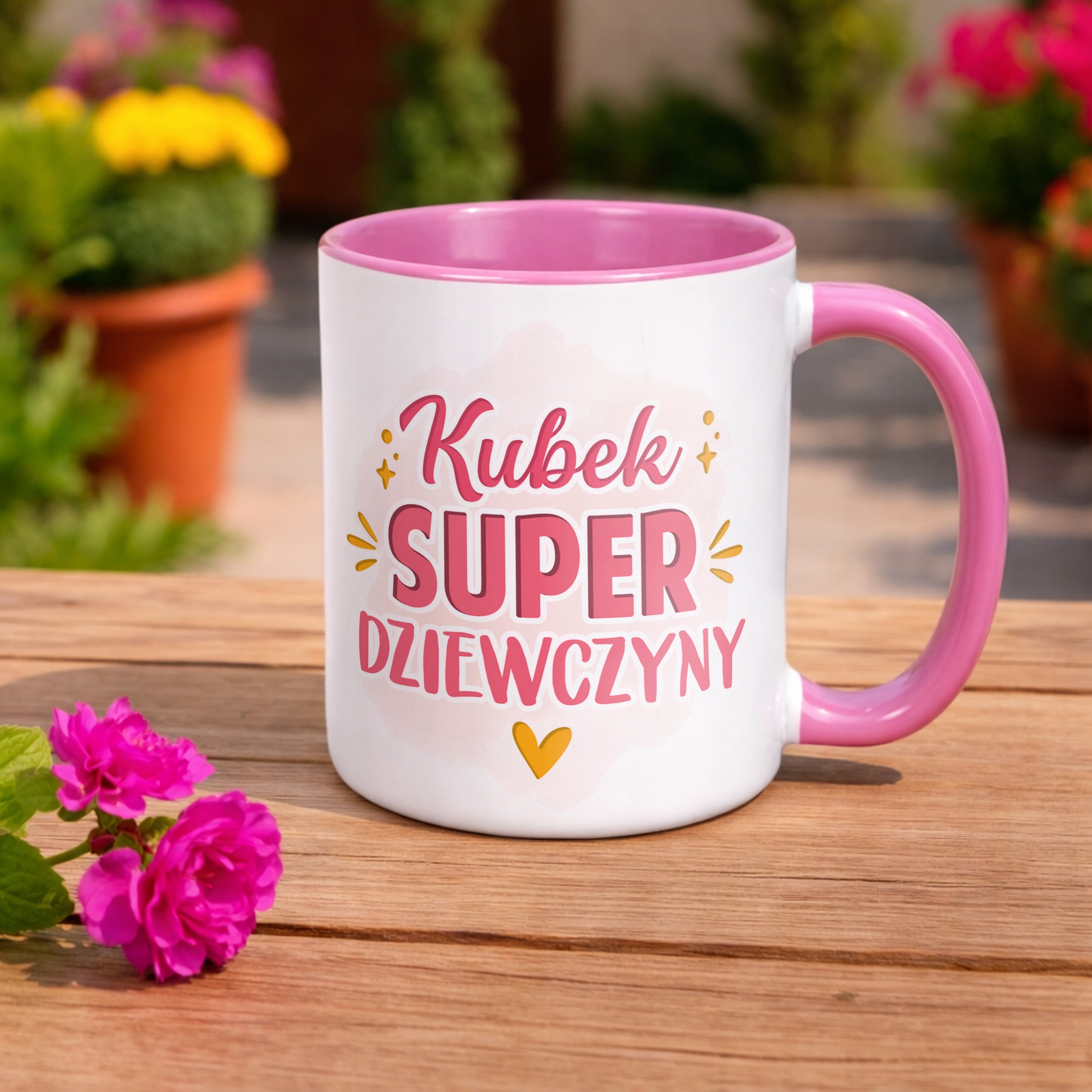 Kubek Różowy Personalizowany Dzień Kobiet Dla Dziewczynki Prezent