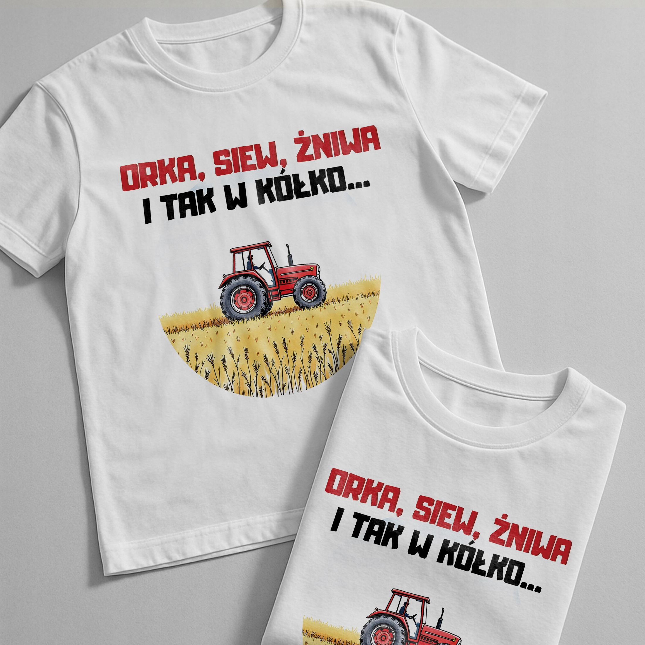 Koszulka biała męska Dla Rolnika Zabawny Prezent Upominek