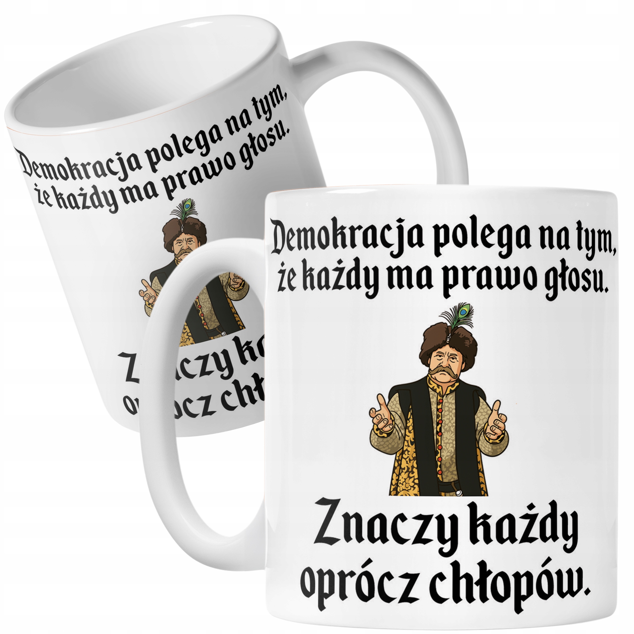 Kubek ceramiczny 1670 Demokracja Polega Na Tym Jan Paweł Prezent