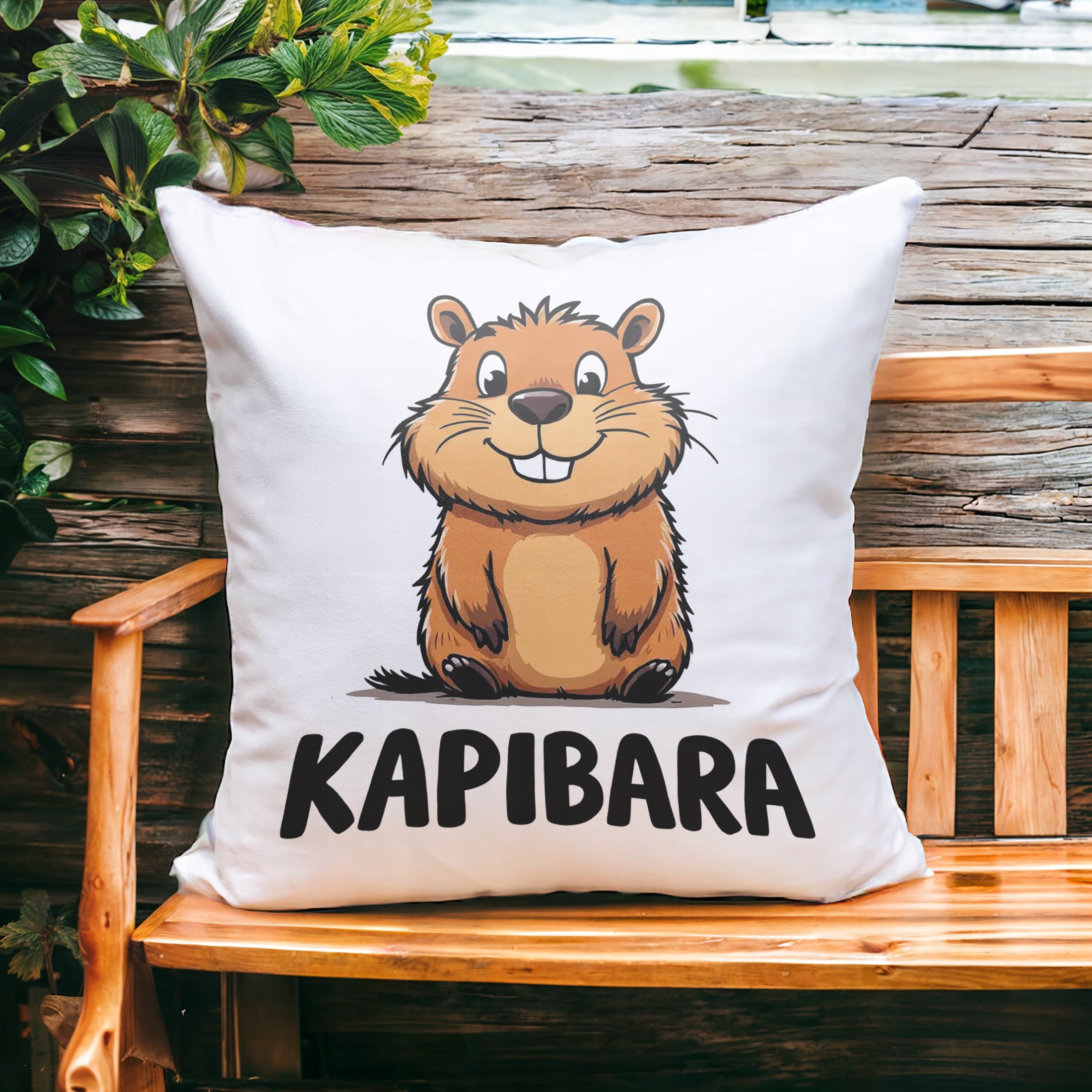 Poduszka 38x38cm Kapibara Capybara Zwierzak Dla Dzieci Prezent