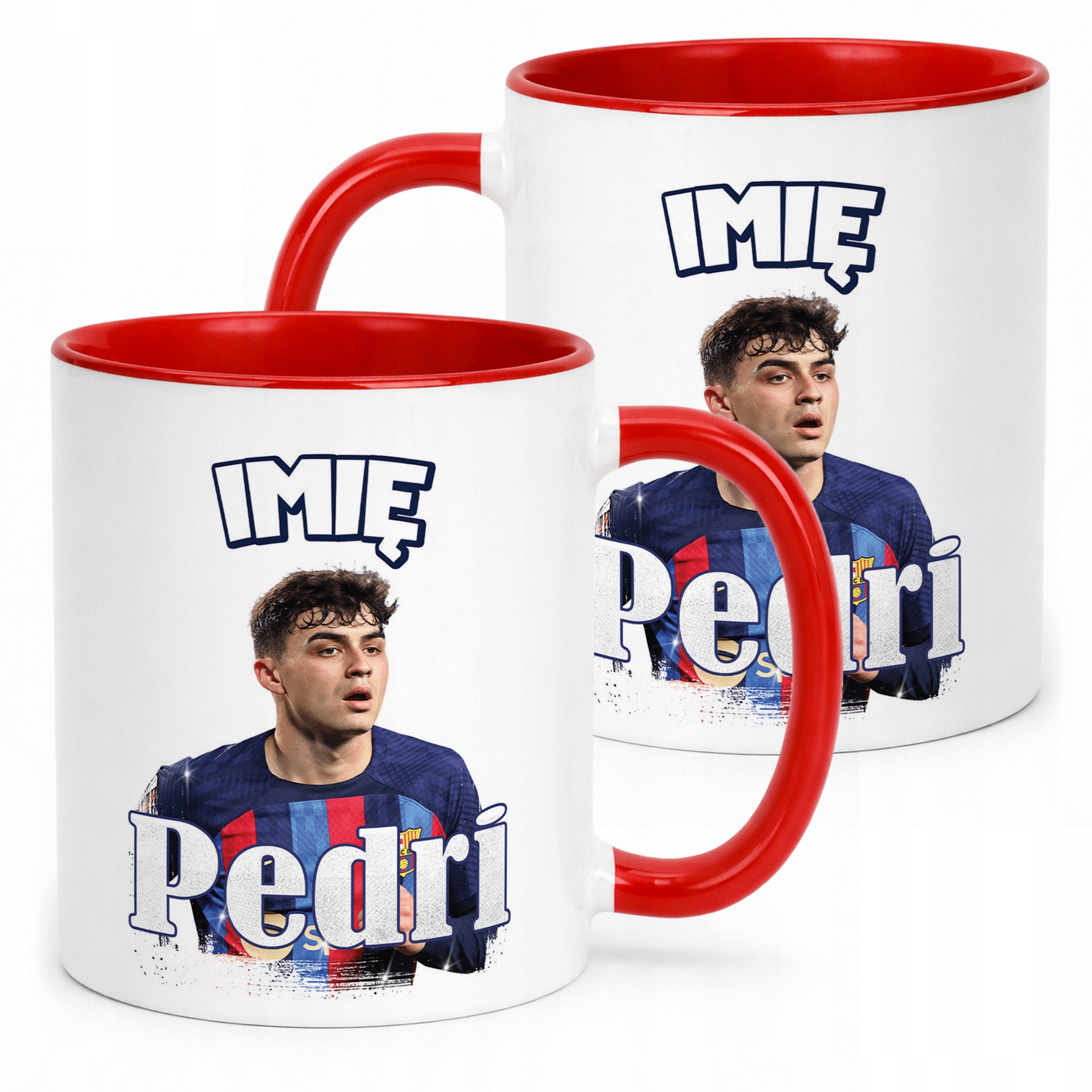 Kubek Czerwony Personalizowany Pedri FC Barcelona Prezent