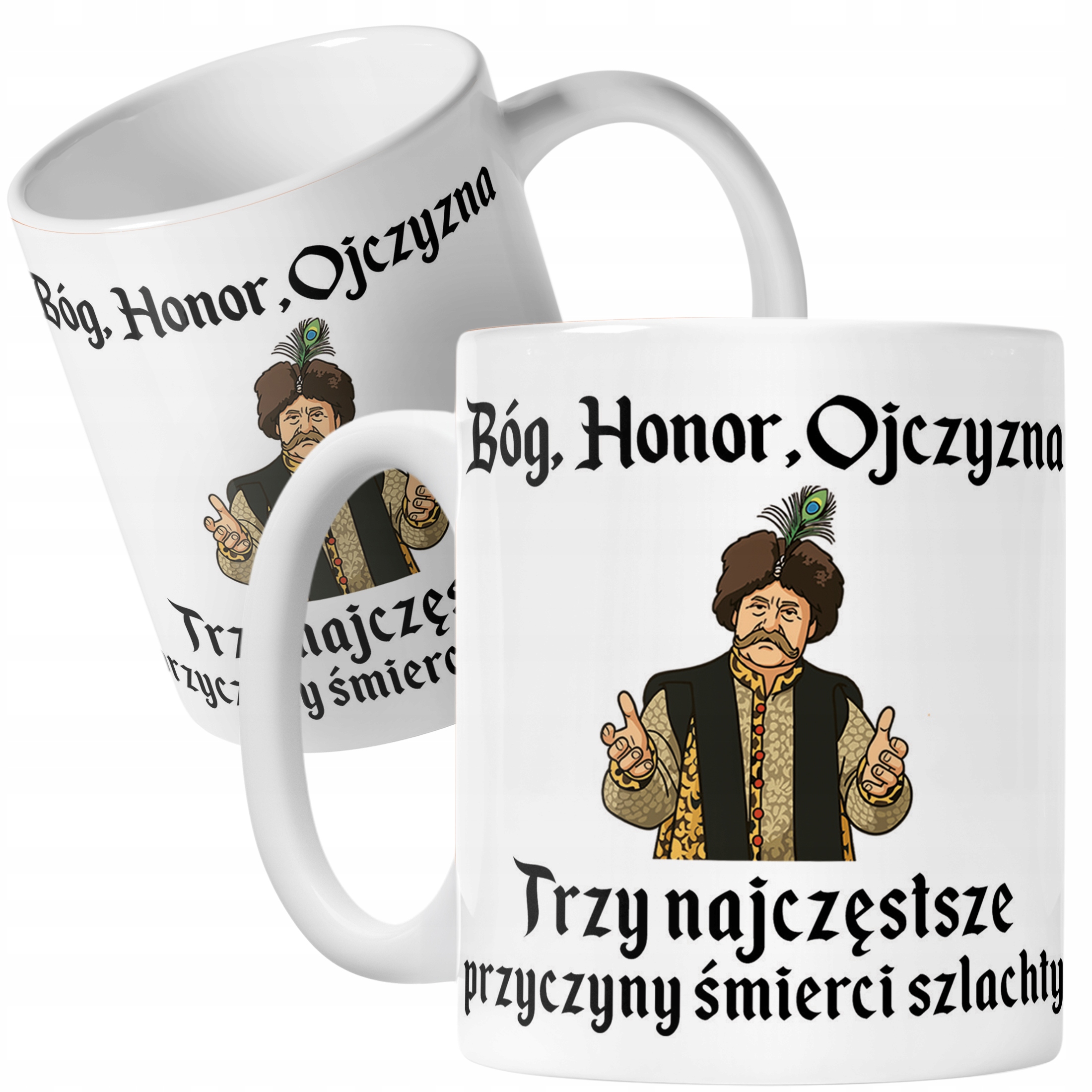 Kubek ceramiczny 1670 Bóg Honor Ojczyzna Jan Paweł Prezent