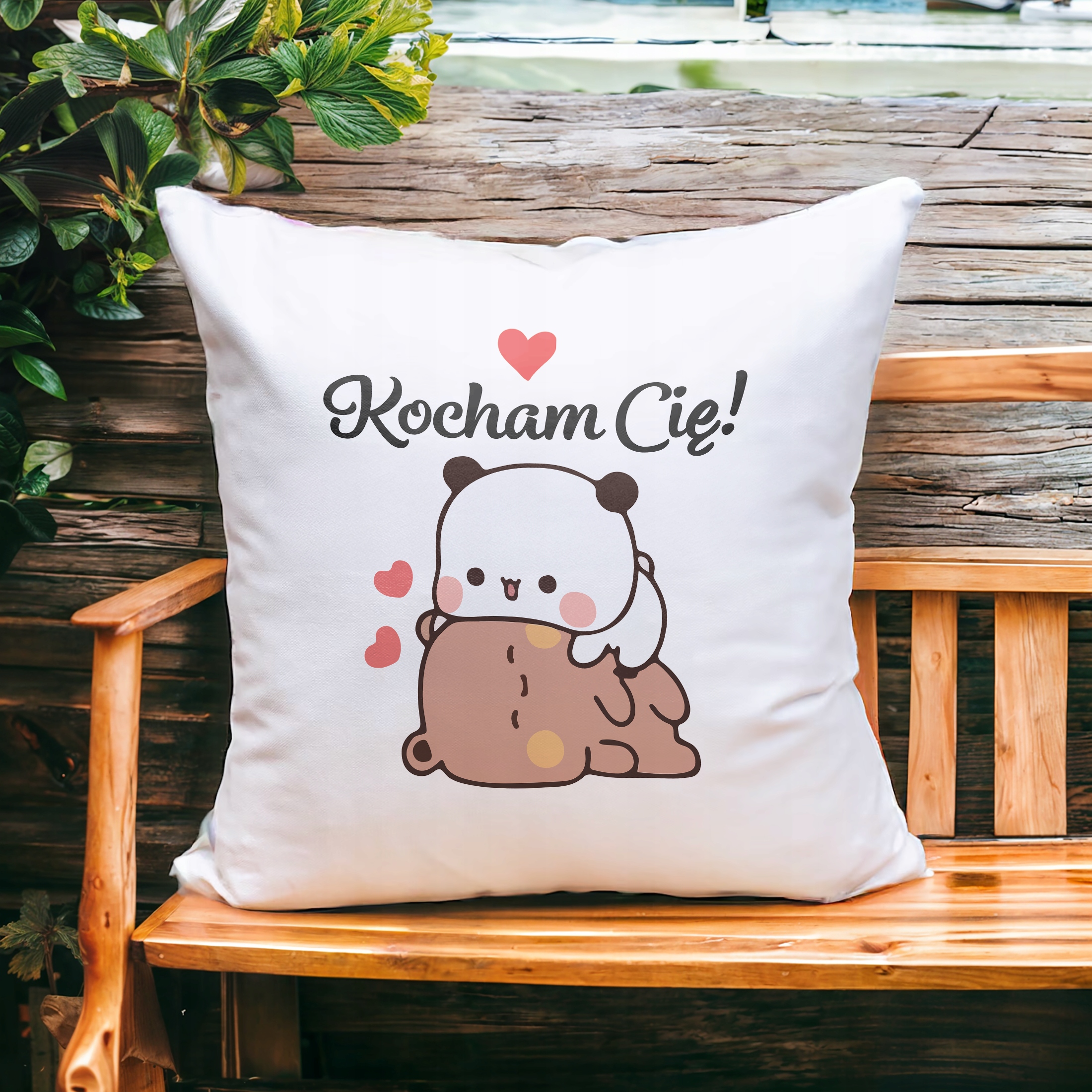 Poduszka 38x38cm Z okazji Walentynek Bubu i Dudu Kocham Cię Prezent