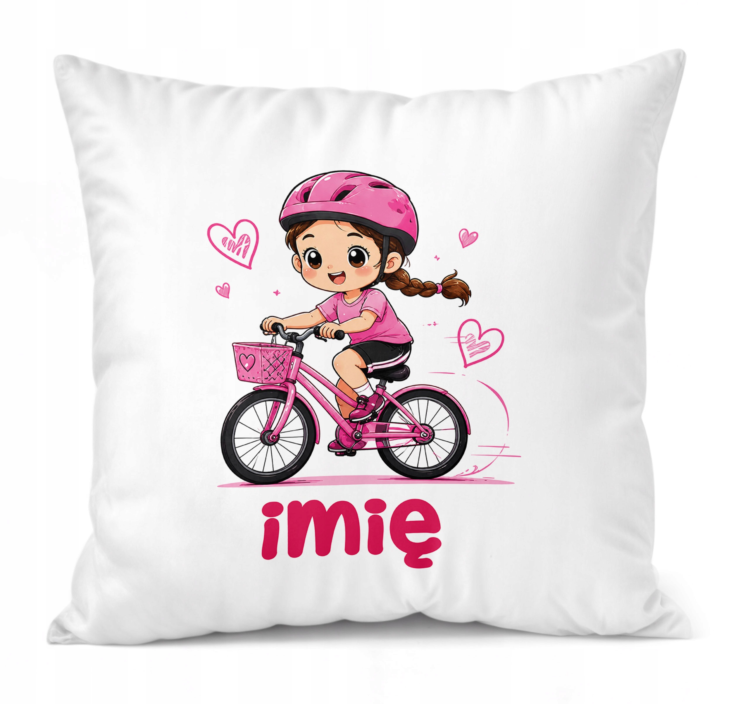 Zestaw Personalizowany Kubek Czarny Poduszka Rower Prezent