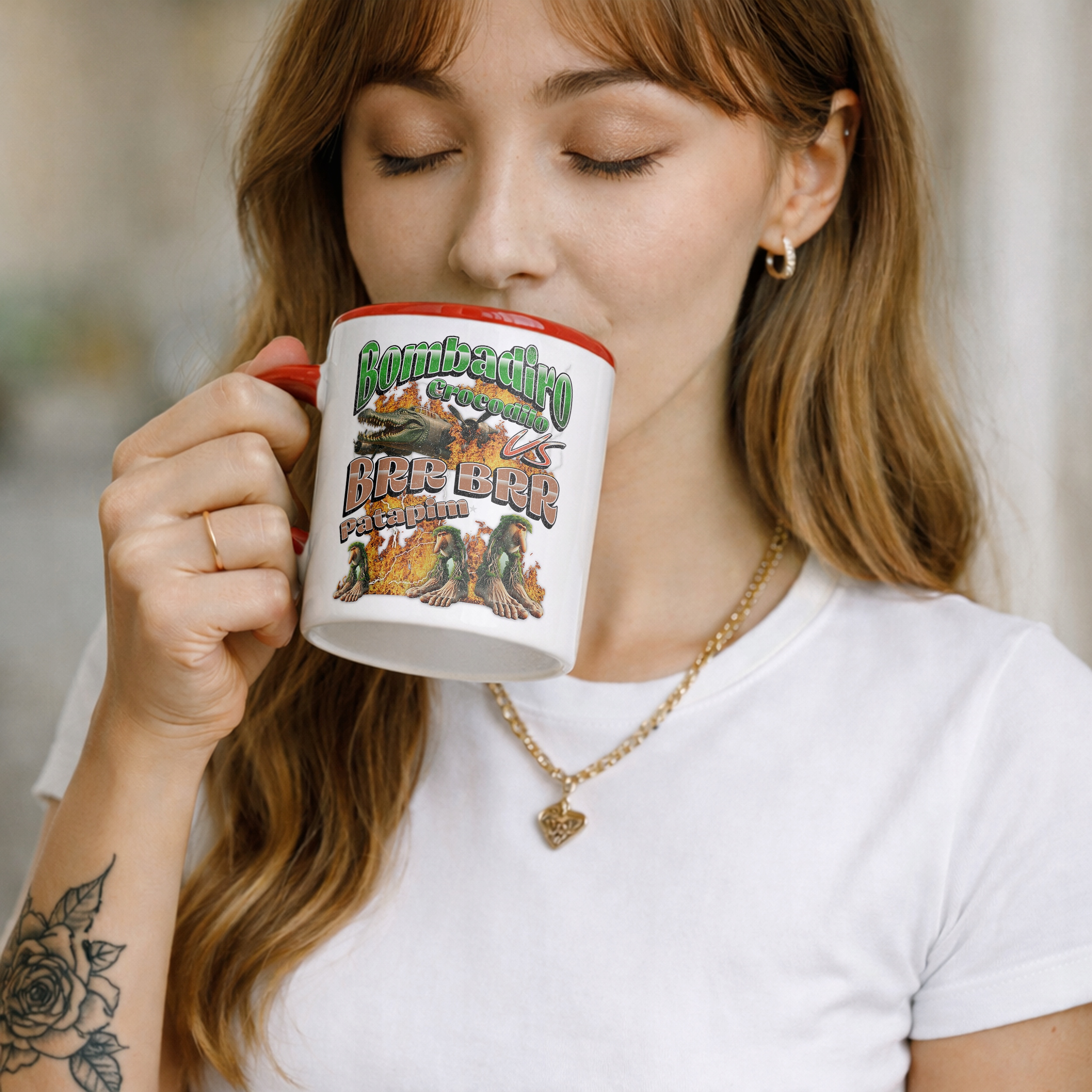 Kubek ceramiczny Bombardino viral tiktok brainrot mem
