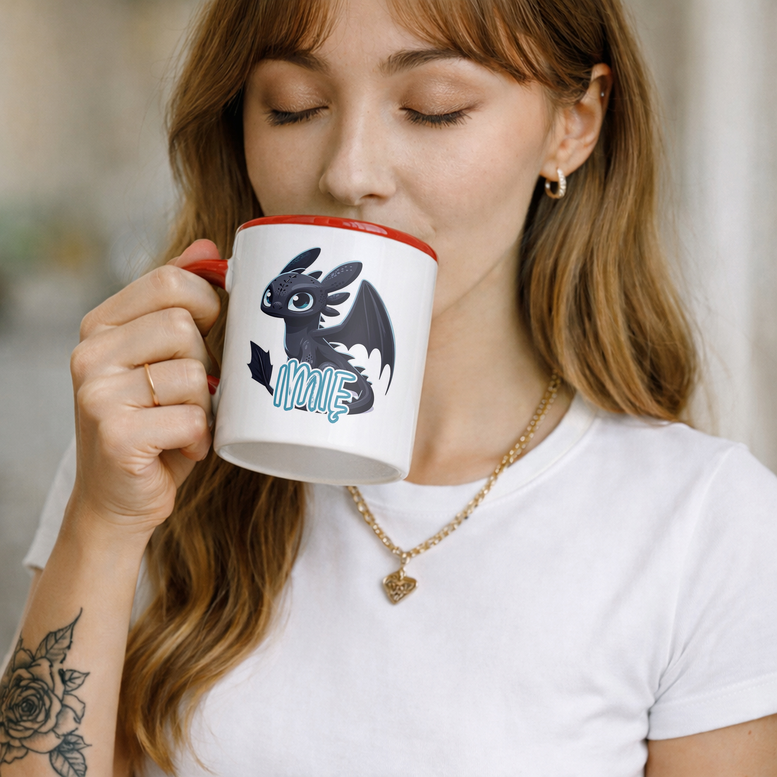 Kubek Czerwony Personalizowany Jak Wytresować Smoka Szczerbatek Prezent