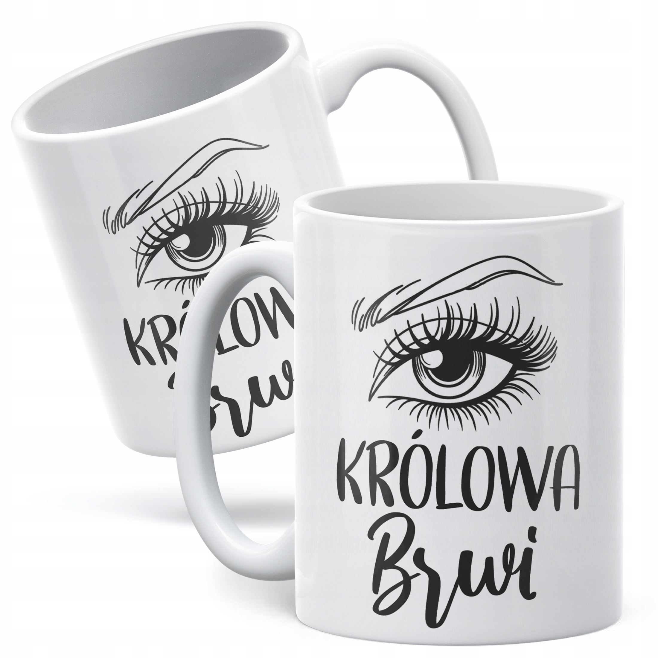 Kubek ceramiczny Królowa Brwi Dla Stylistki Brwi Prezent Upominek