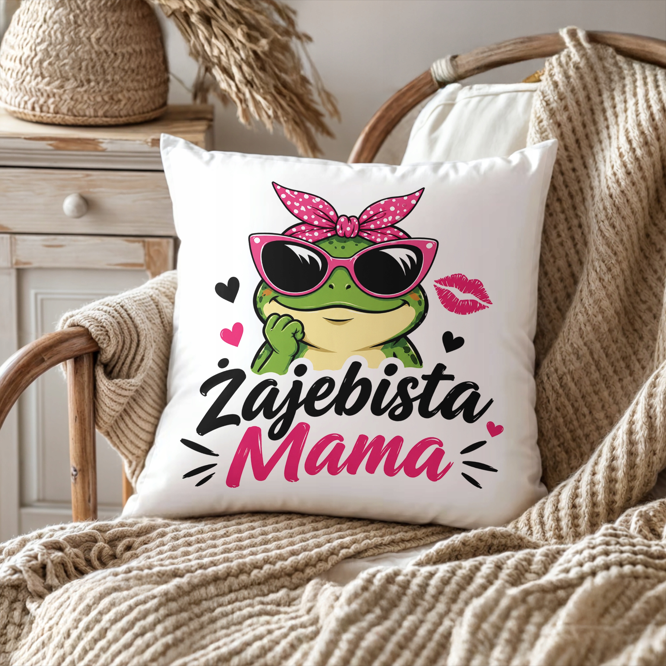 Poduszka dla mamy 38x38cm prezent na Dzień Matki fajny upominek dla mamy