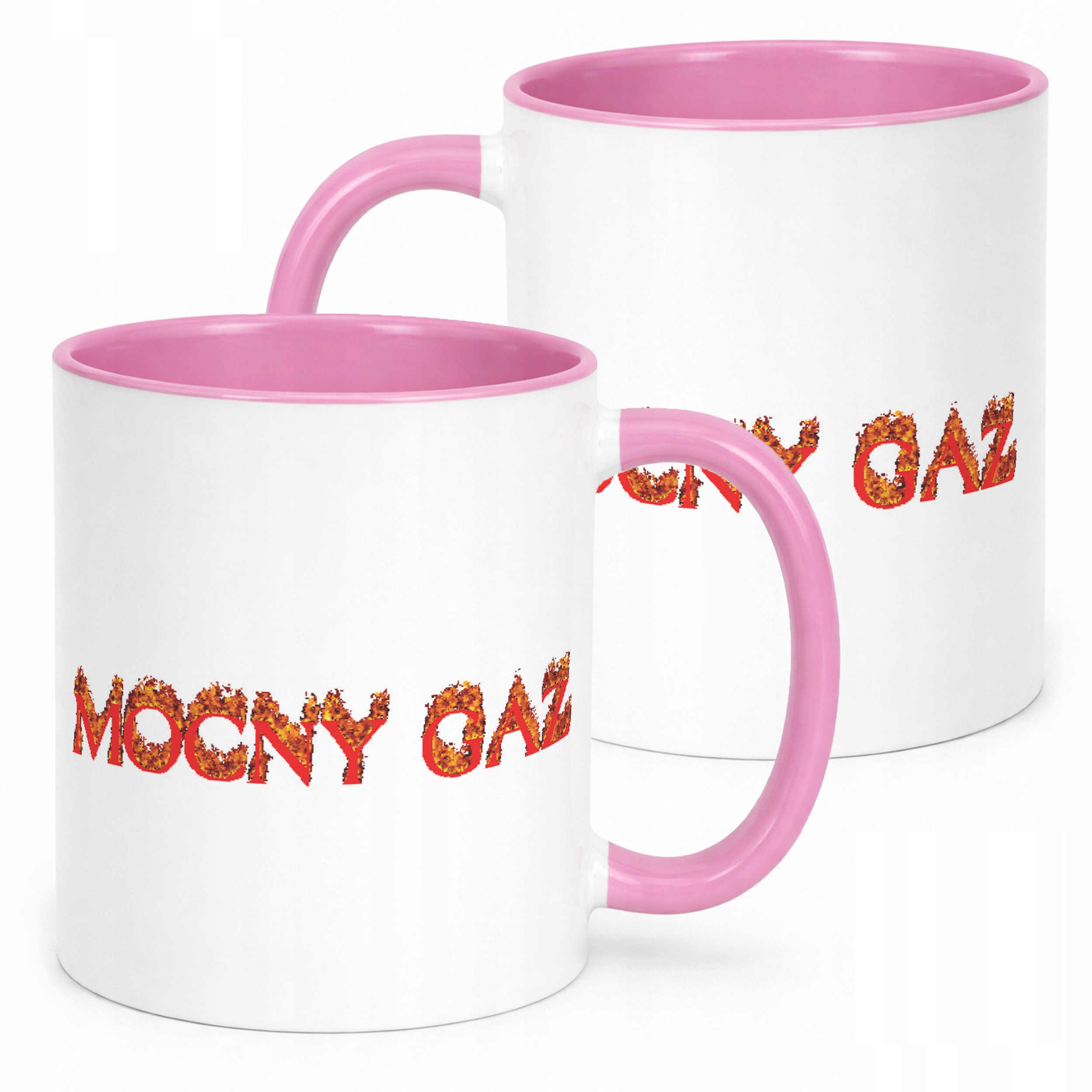 Kubek Różowy Mocny Gaz Memy Zabawne Prezent