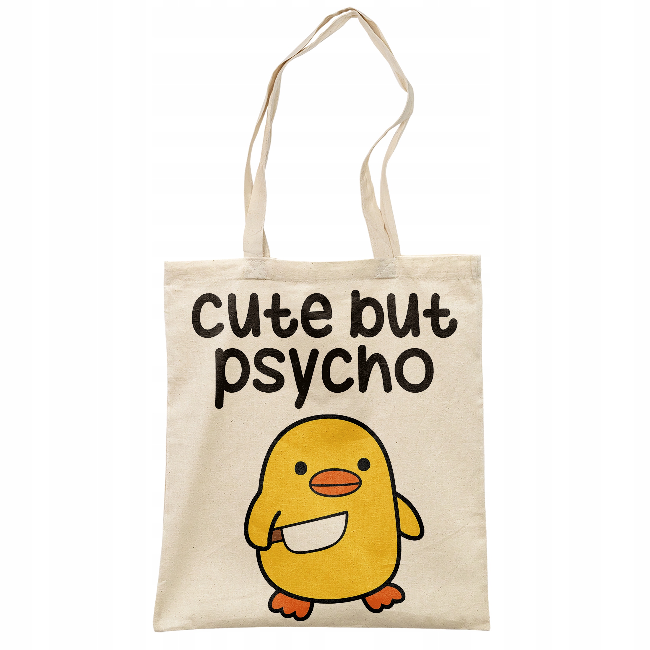 Torba bawełniana na zakupy Cute But Psycho Zabawny Prezent